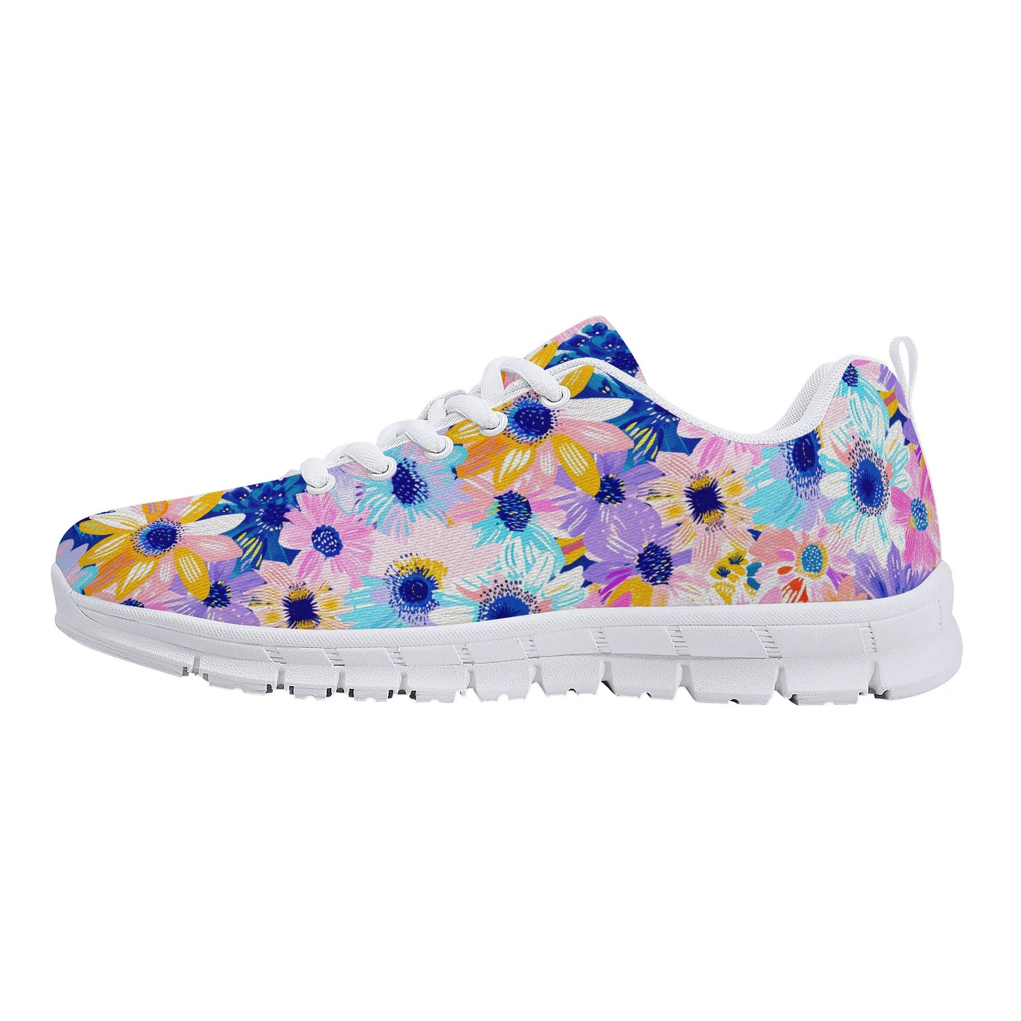 Watercolor Wonderland: Large Colorful Daisies Blooming with Radiance Womens EVA Mesh Running Shoes US5-US12