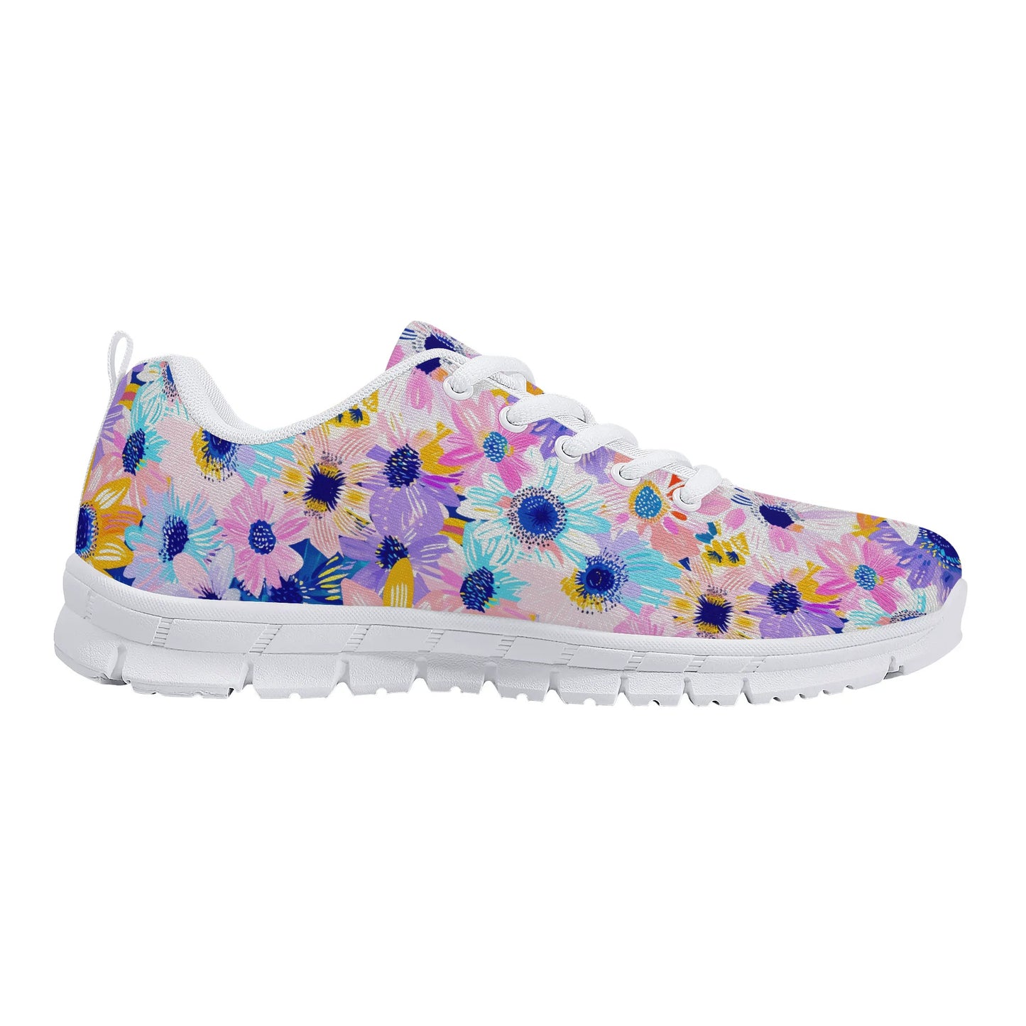 Watercolor Wonderland: Large Colorful Daisies Blooming with Radiance Womens EVA Mesh Running Shoes US5-US12