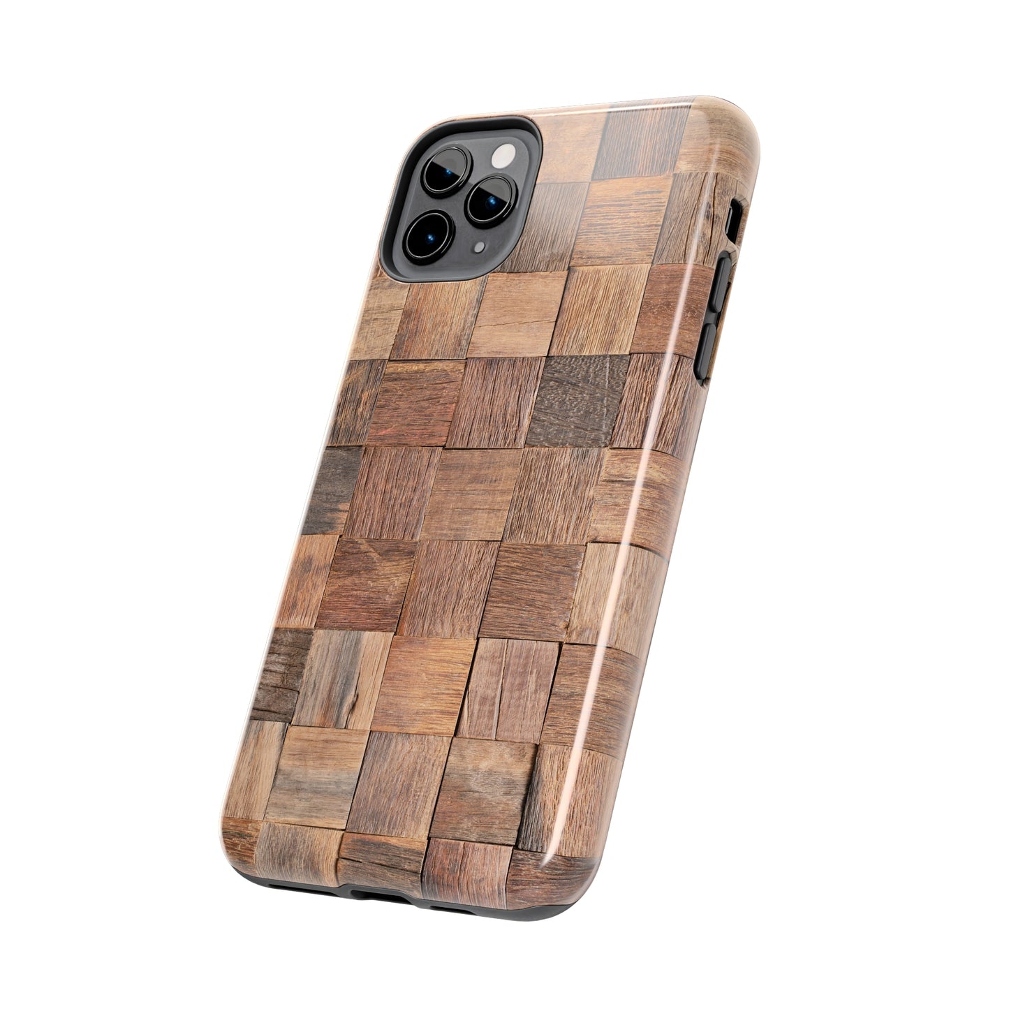 Organic Elegance Natural Woven Wood Design Design Iphone Tough Phone Case