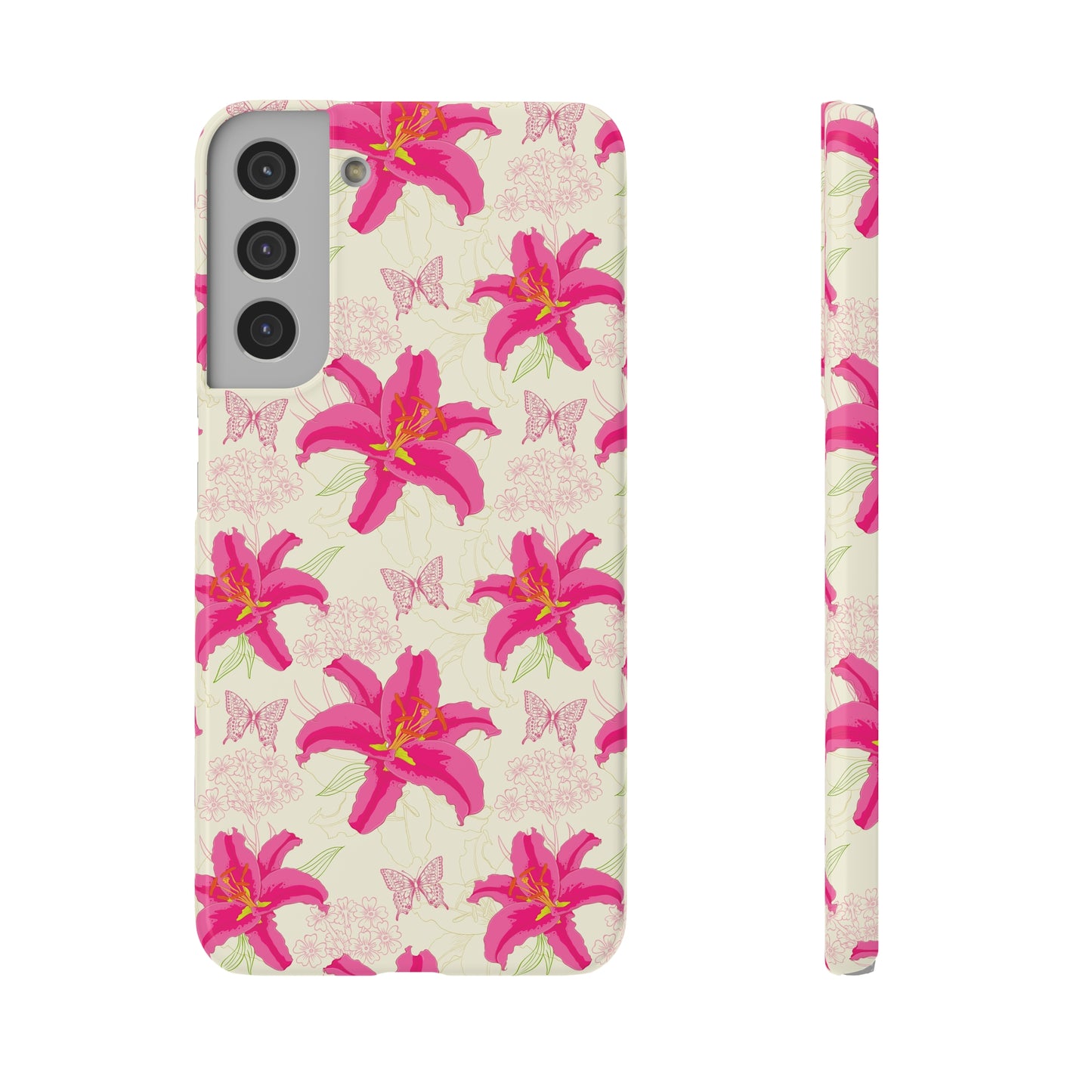 Large Lilies and Butterflies Samsung Slim Cases