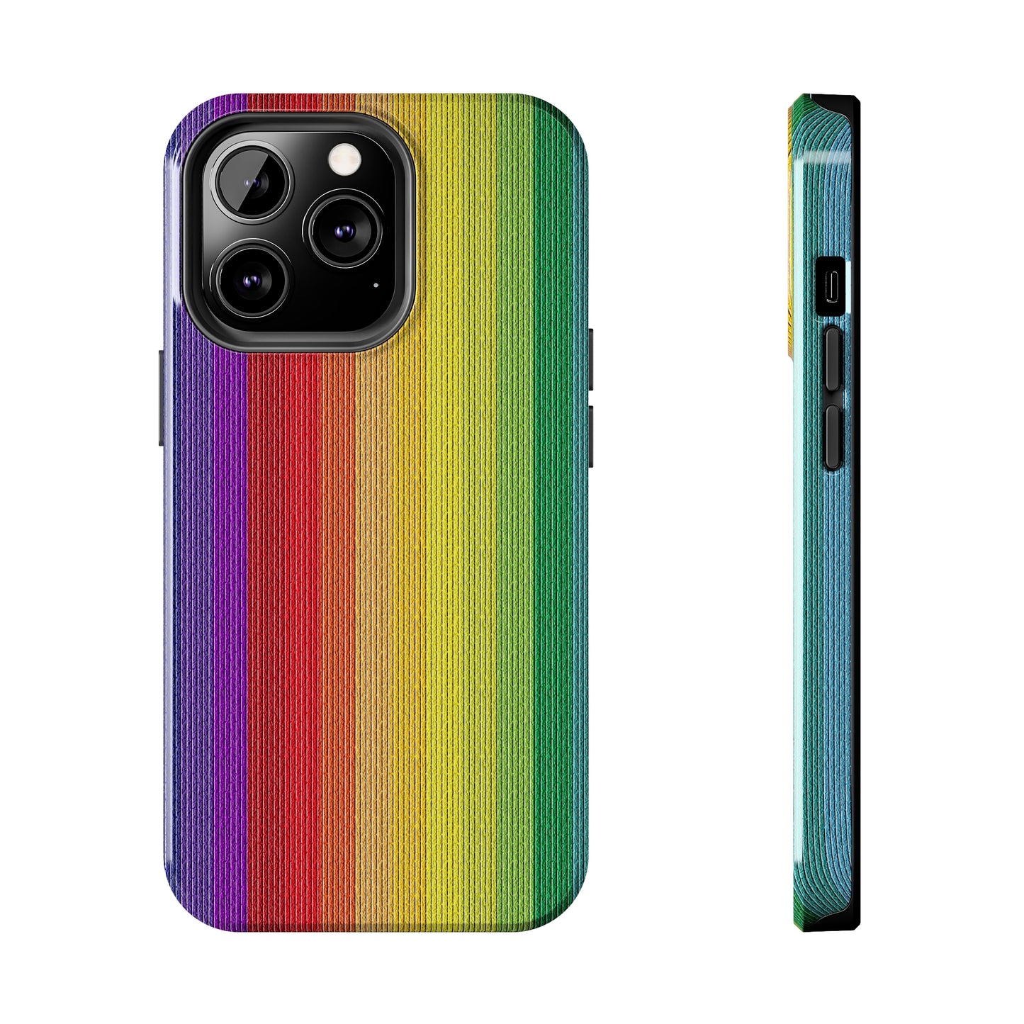 Rainbow Stripe Design Iphone Tough Phone Case