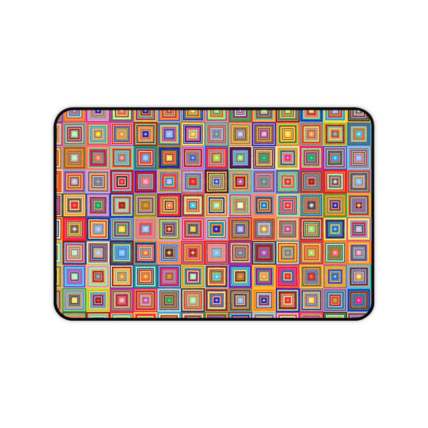 Retro Colored Squares - Desk Mat Extended Gaming Mouse Pad 3 Sizes