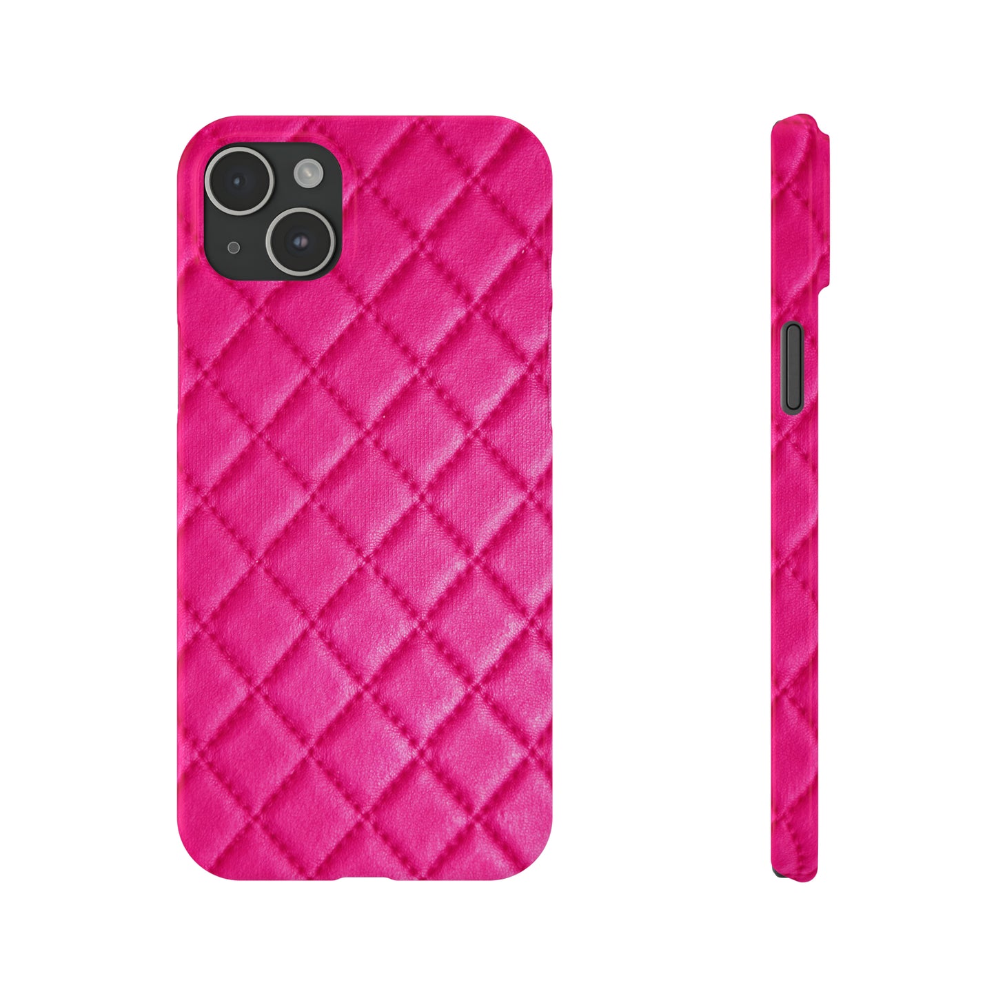 Pink Quilted Design Iphone 15-12 Slim Phone Case