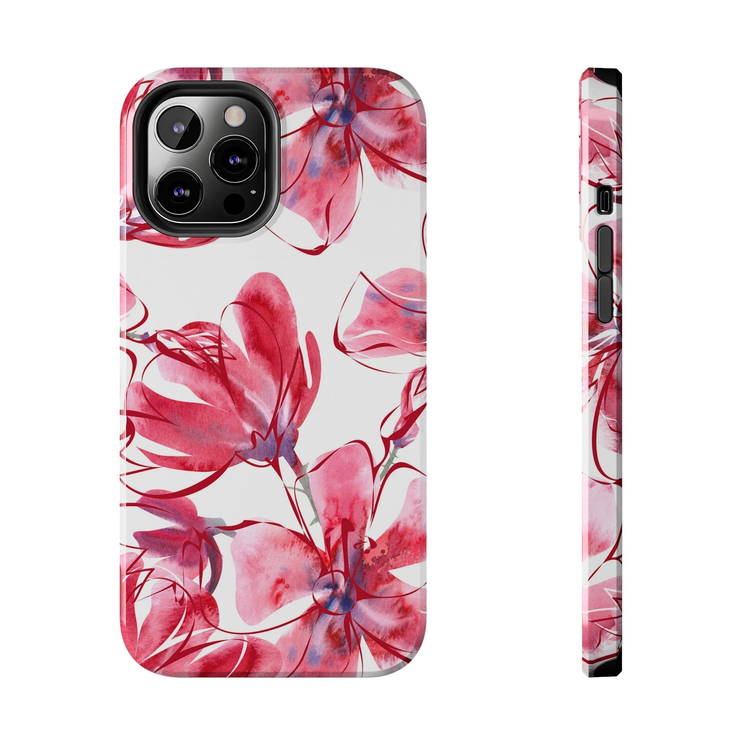 Large Pink Flower Iphone Tough Phone Case