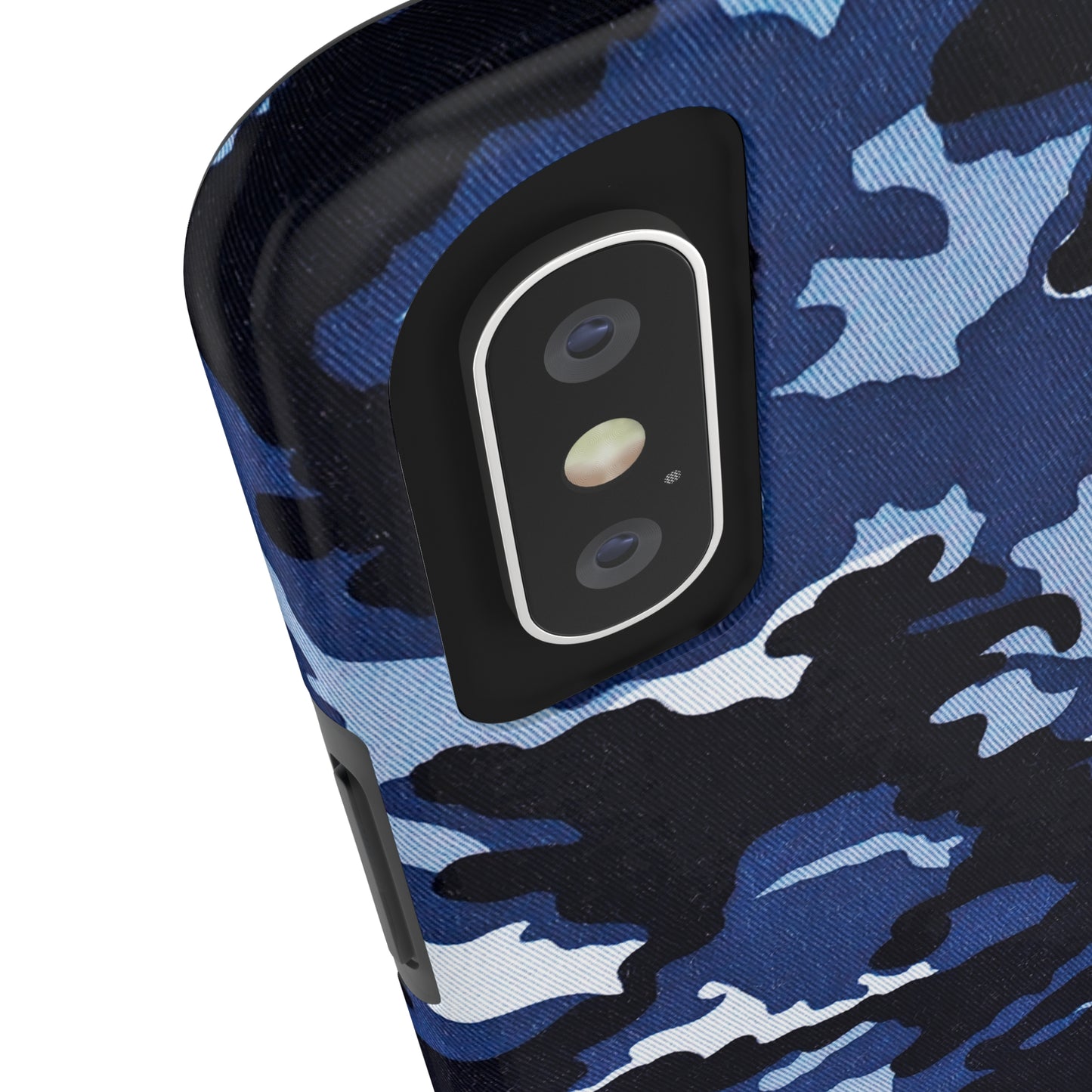 Deep Sea Concealment: Navy Blue Camouflage Iphone Tough Phone Case