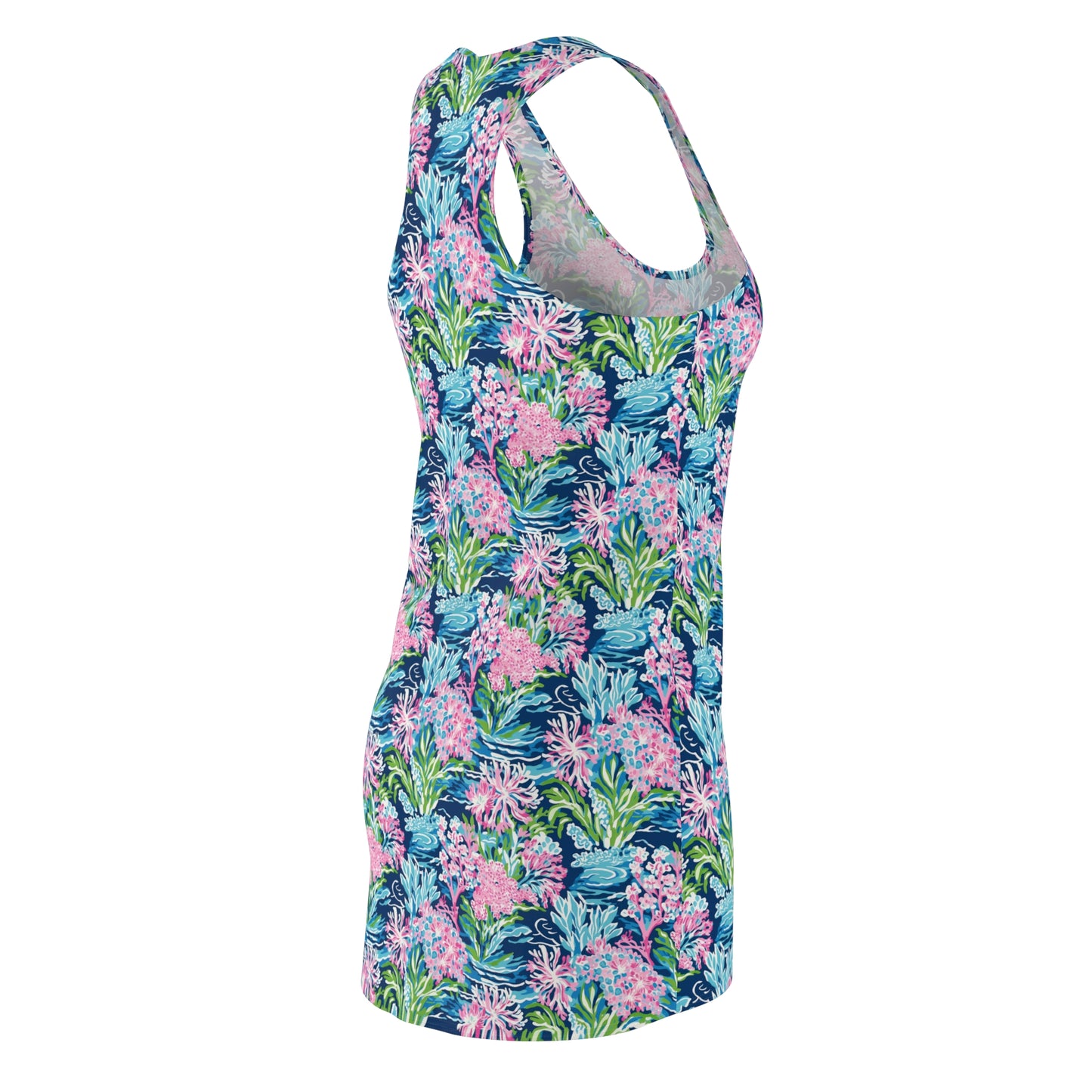 Blush Blossoms: Watercolor   Water Garden Adorned with Pink Flowers Women's Racerback Dress XS - 2XL