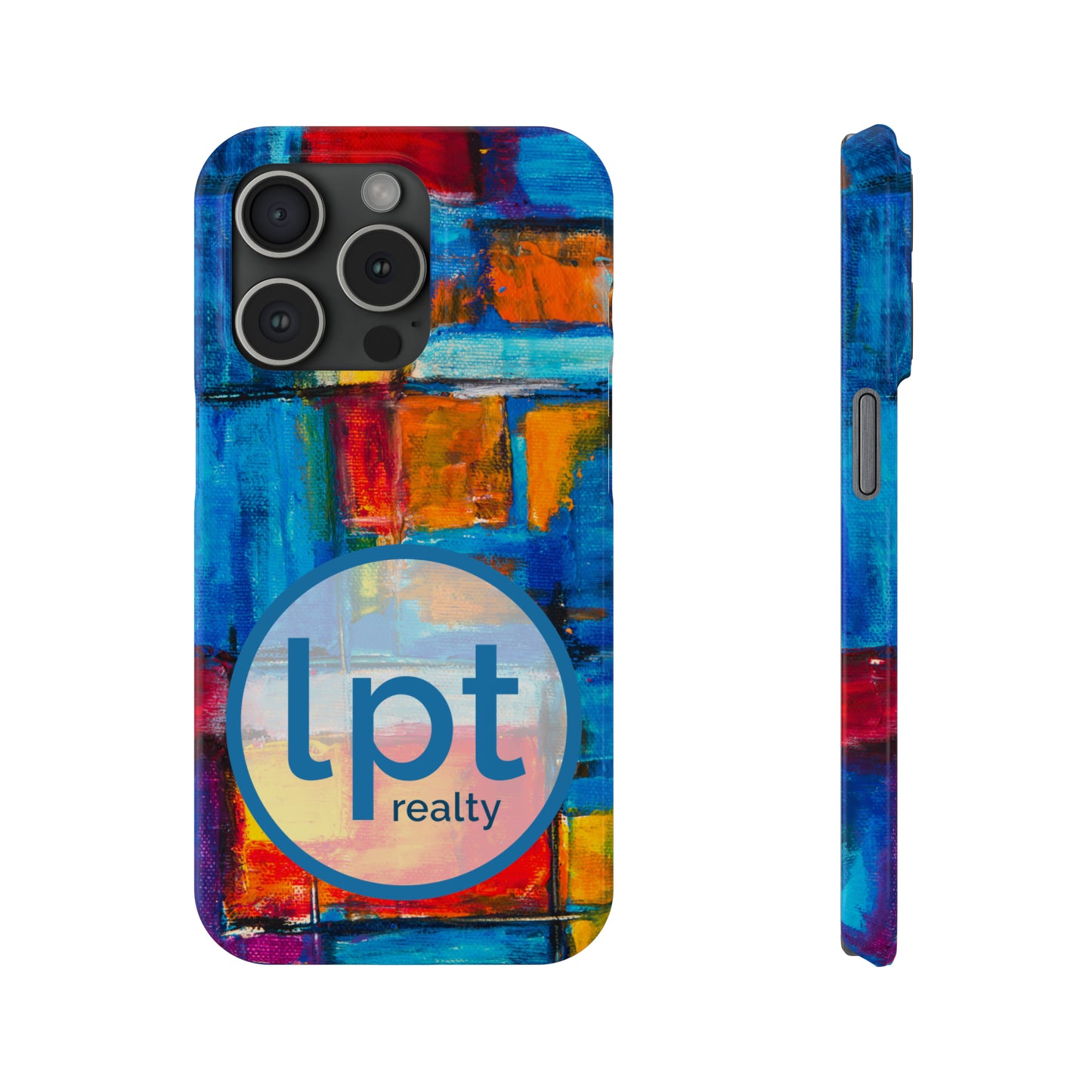 LPT Realty Logo -  Rainbow Abstract Painting Iphone 15-12 Slim Phone Case