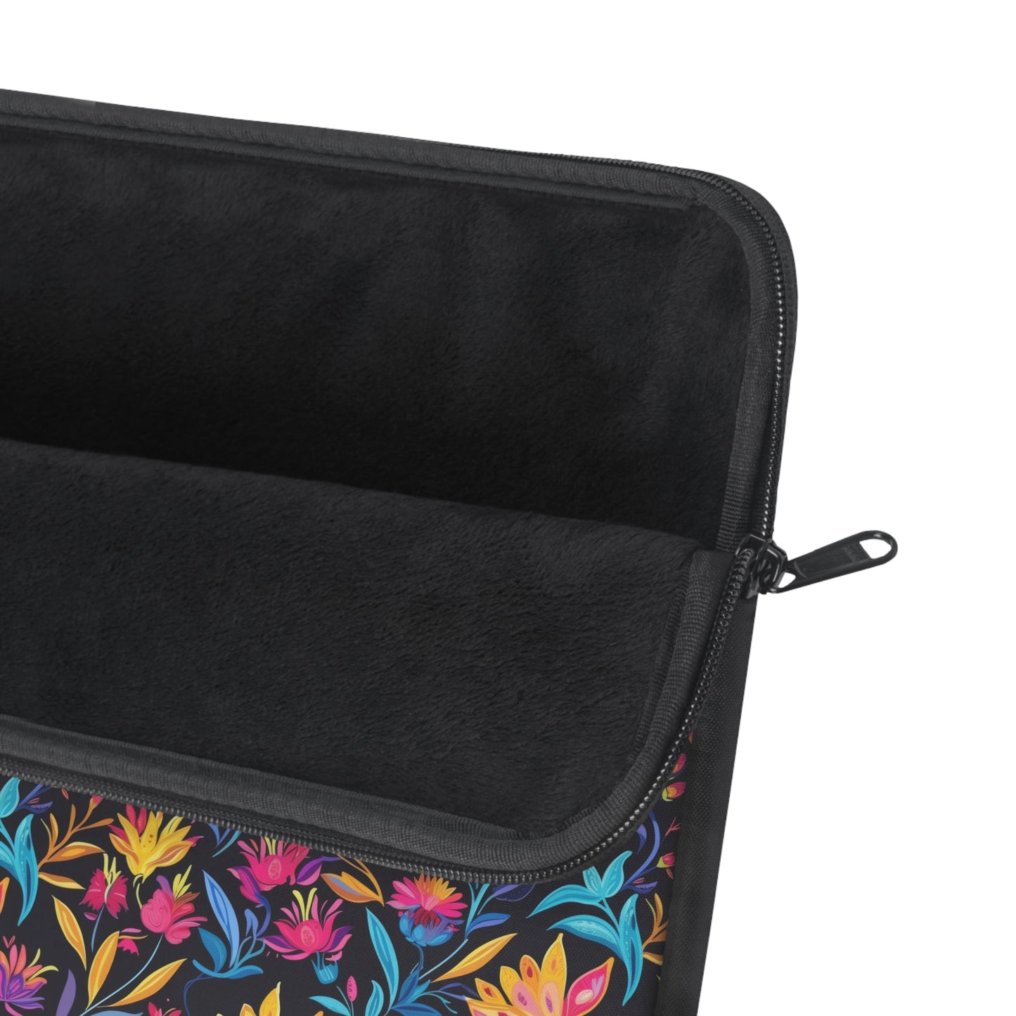 Vibrant Floral Fantasy in Midnight Garden Laptop or Ipad Protective Sleeve 3 Sizes Available