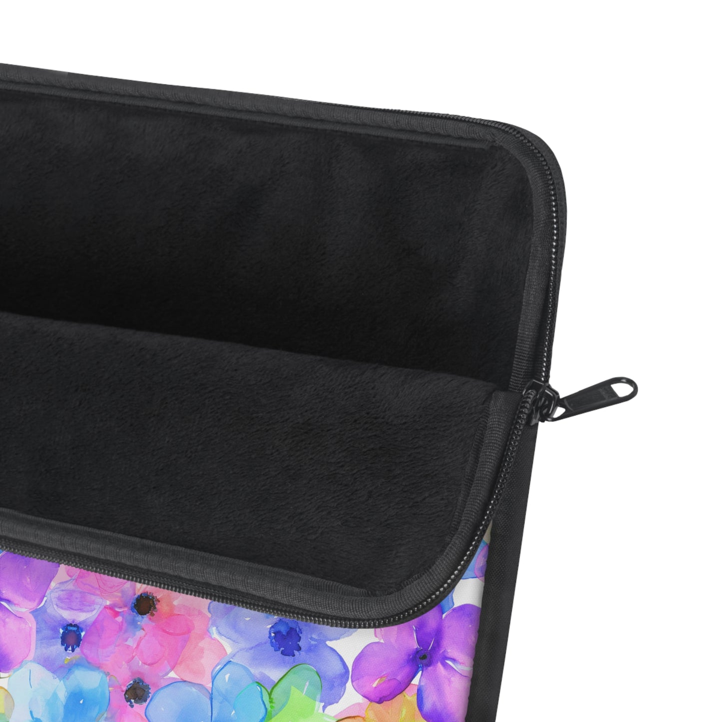 Prismatic Garden: Luminous Pink, Purple, and Blue Blossoms Laptop or Ipad Protective Sleeve 3 Sizes Available