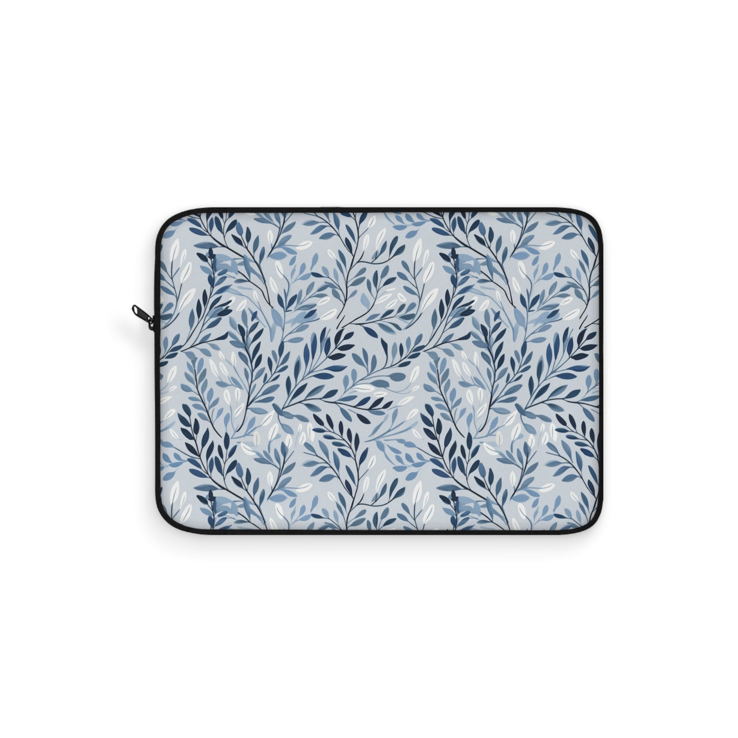 Elegant Blue and White Botanical Pattern Laptop or Ipad Protective Sleeve 3 Sizes Available