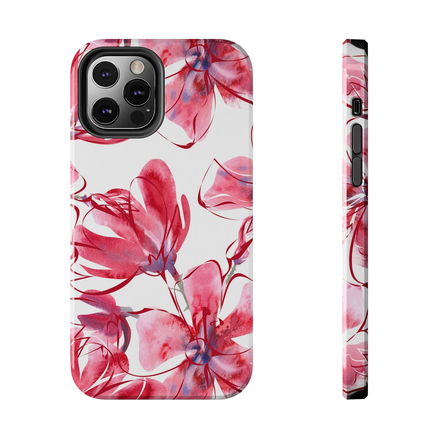 Large Pink Flower Iphone Tough Phone Case