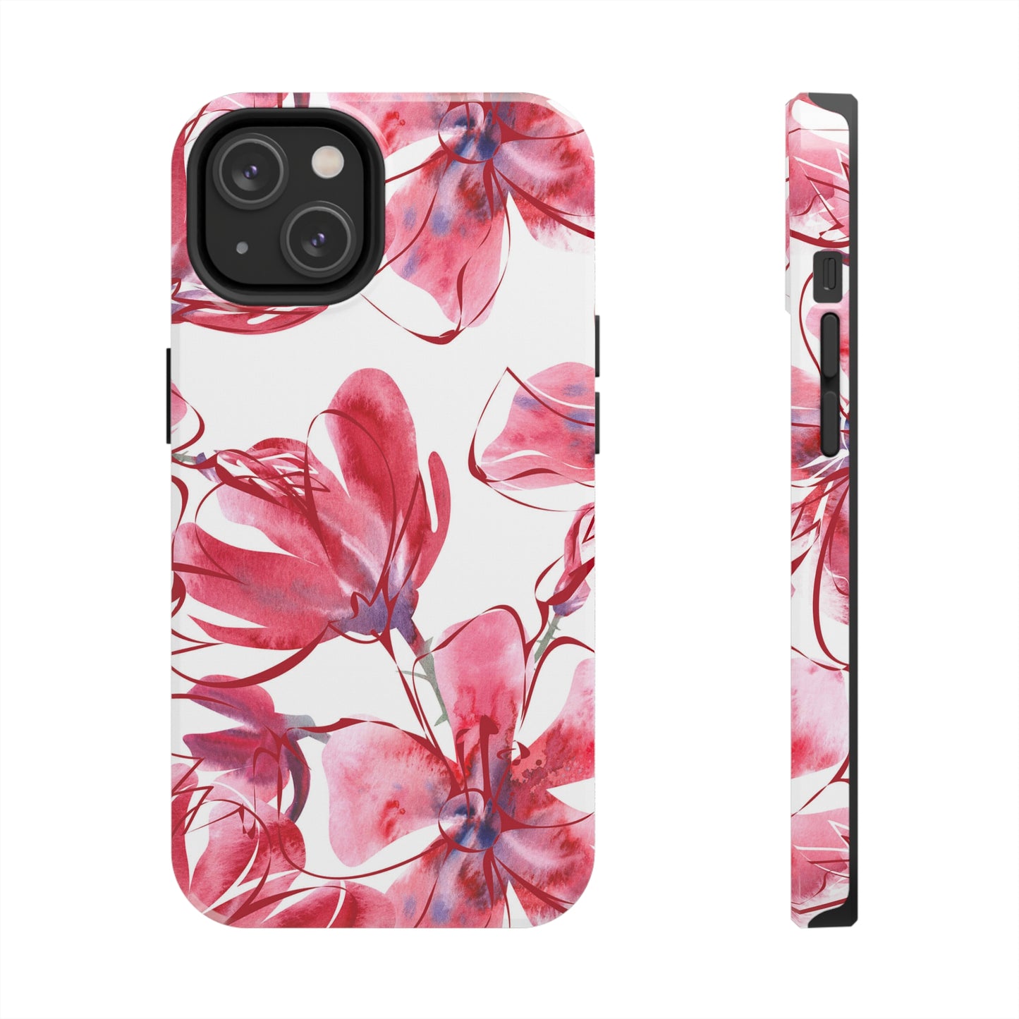 Large Pink Flower Iphone Tough Phone Case