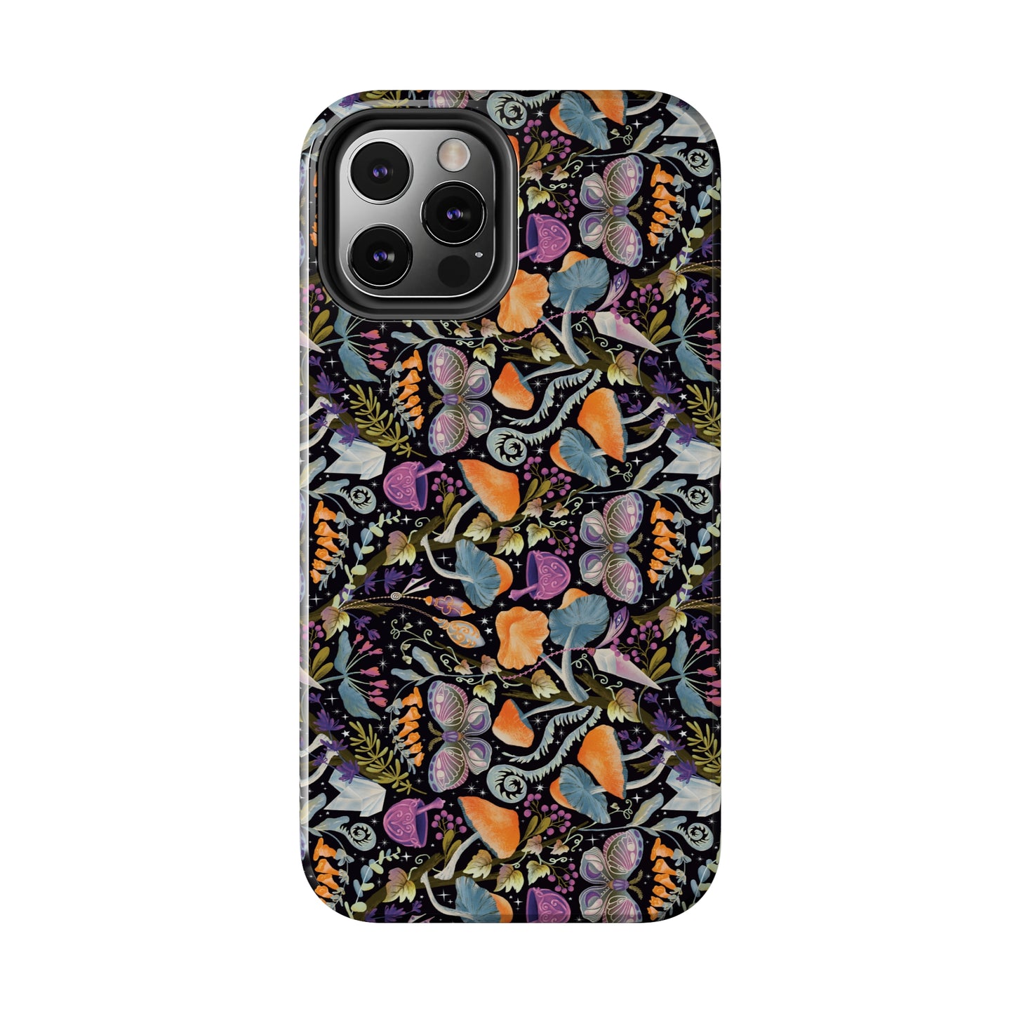 Whimsical Witches' Haven Mystical Garden of Mushrooms and Butterflies Iphone Tough Phone Case