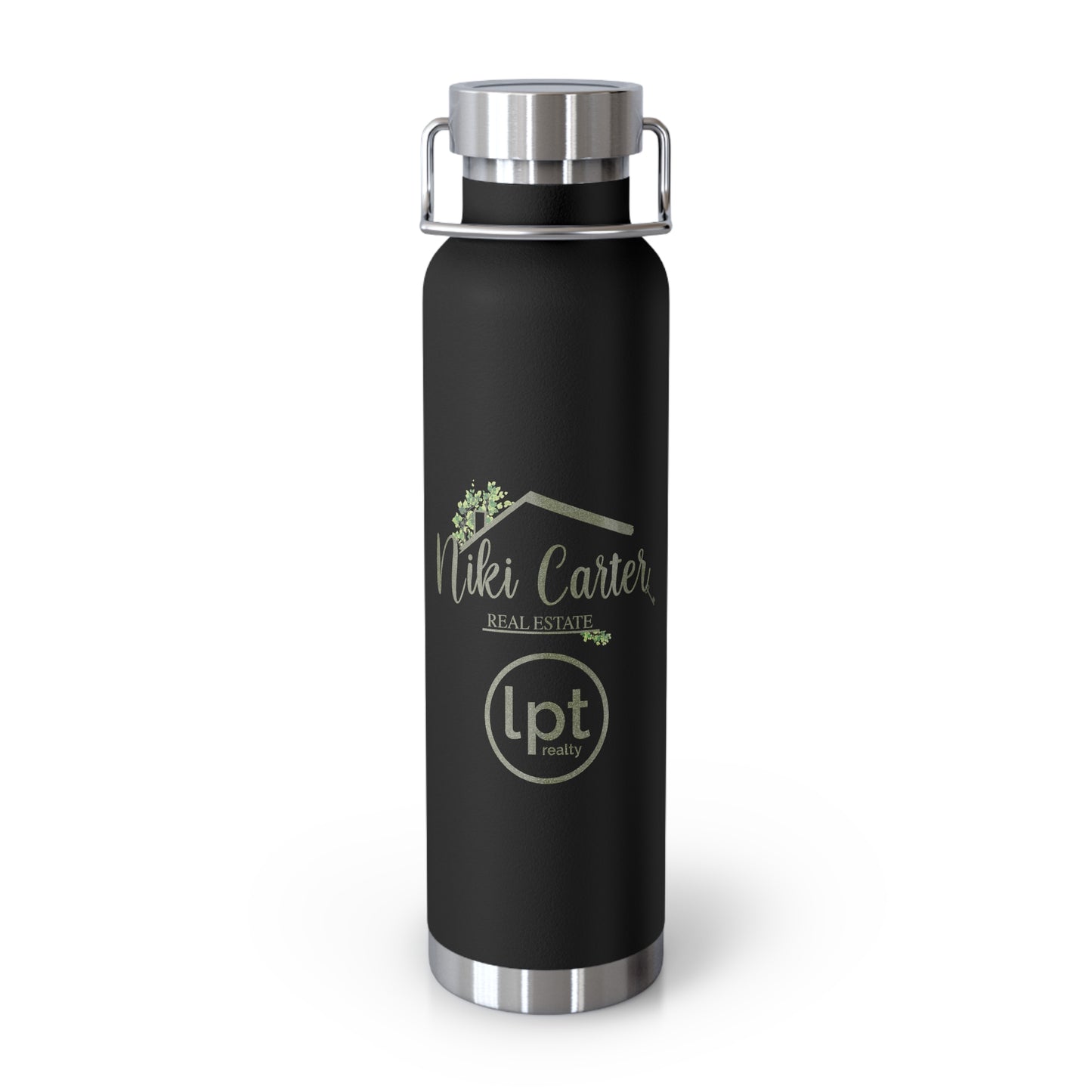 Niki Carter Olive Logo & LPT  - 22 oz Copper Vacuum Insulated Bottle Multiple Colors