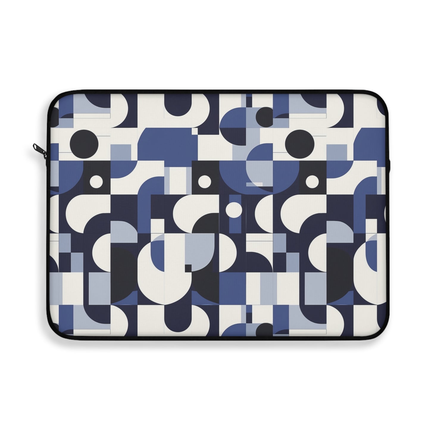 Navy Blue and White Mid-Century Modern Design Laptop or Ipad Protective Sleeve 3 Sizes Available