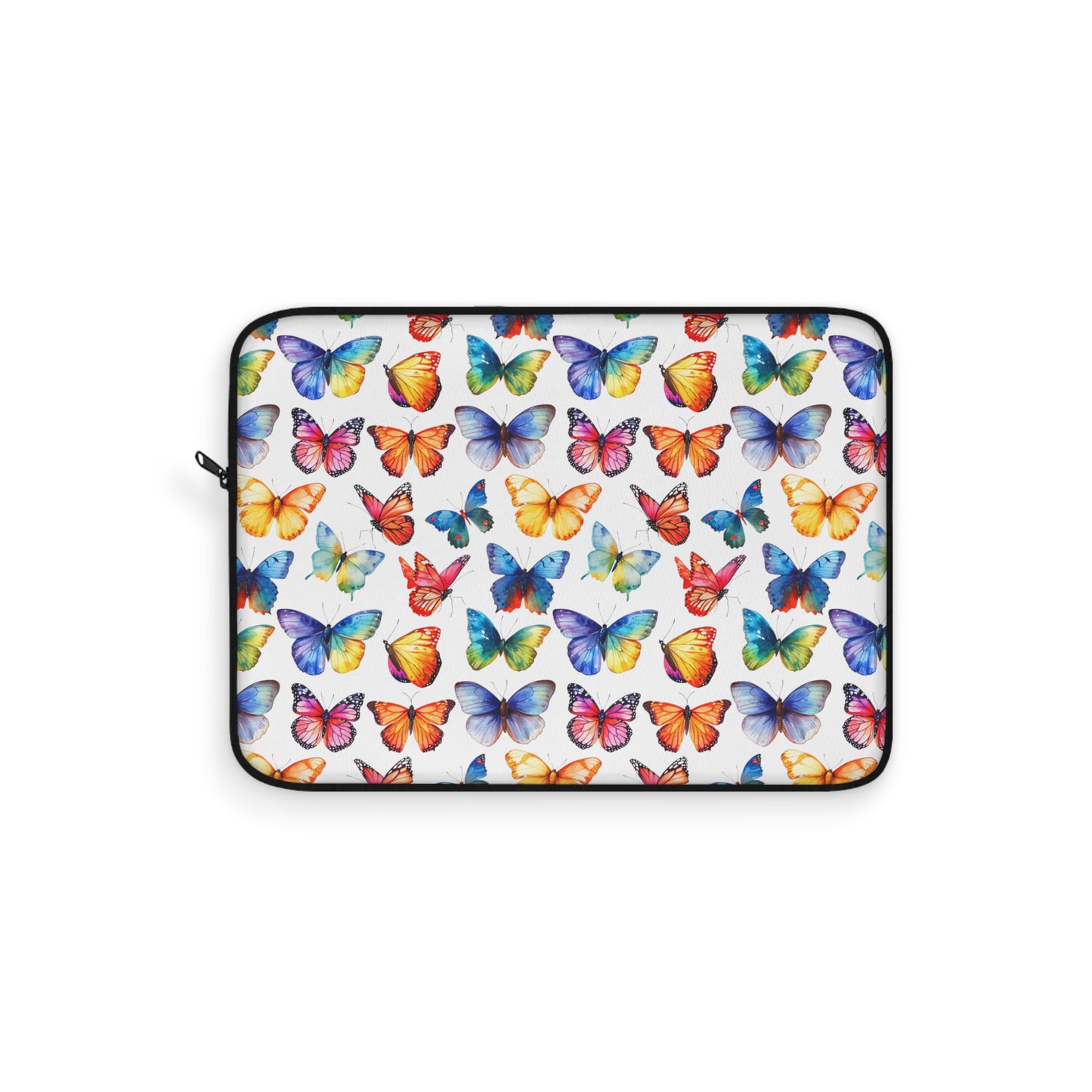 Rainbow Whirl: Butterflies in a Burst of Vibrant Colors Laptop or Ipad Protective Sleeve 3 Sizes Available