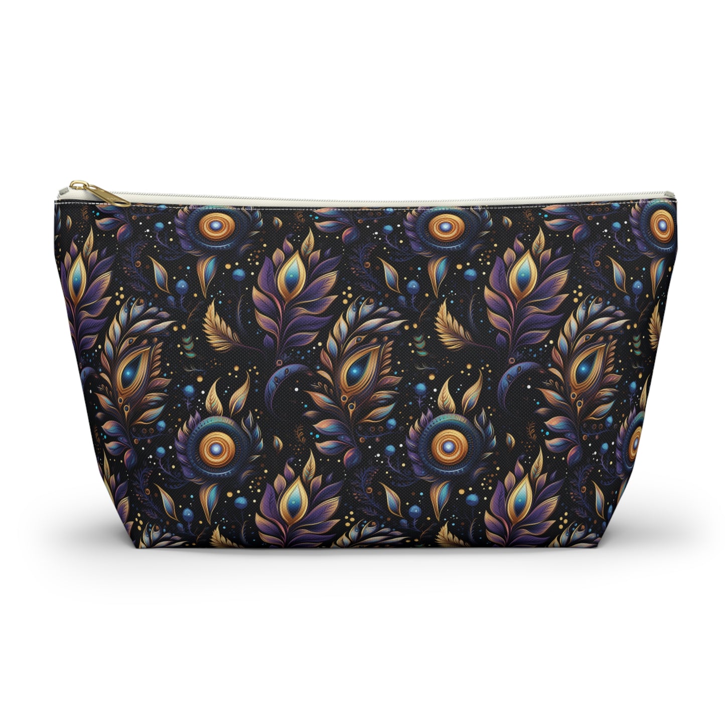 Mystical Enchanted Leaves and Celestial Stars - Makeup & Accessory Bag 2 Sizes