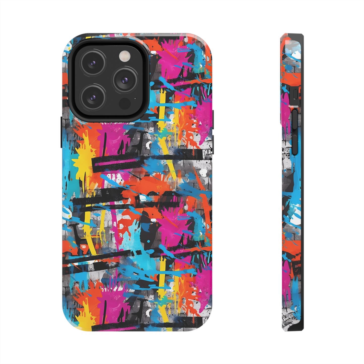 Rainbow Color Abstract Graffiti Design Iphone Tough Phone Case