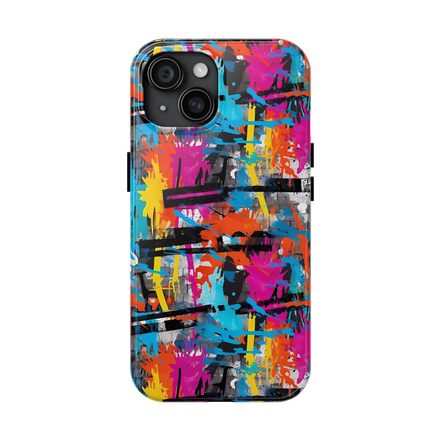 Rainbow Color Abstract Graffiti Design Iphone Tough Phone Case