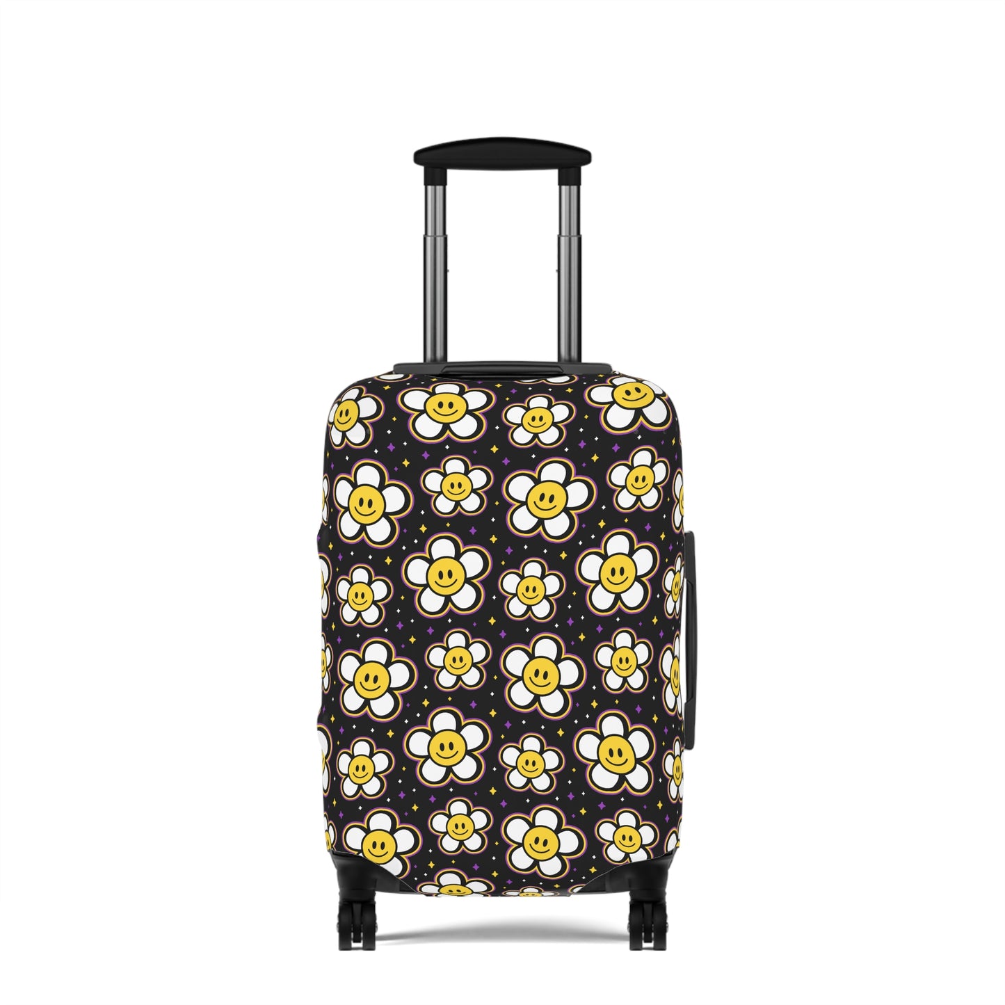 Kids Retro Daisies with Smiley Faces  - Luggage Protector and Cover 3 Sizes