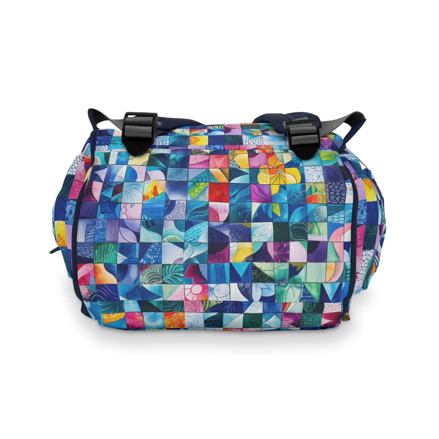 Artistic Kaleidoscope: Abstract Patchwork of Diverse Art Styles Multifunctional Diaper Backpack