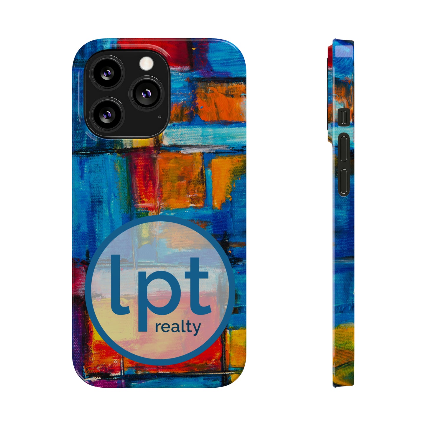 LPT Realty Logo -  Rainbow Abstract Painting Iphone 15-12 Slim Phone Case