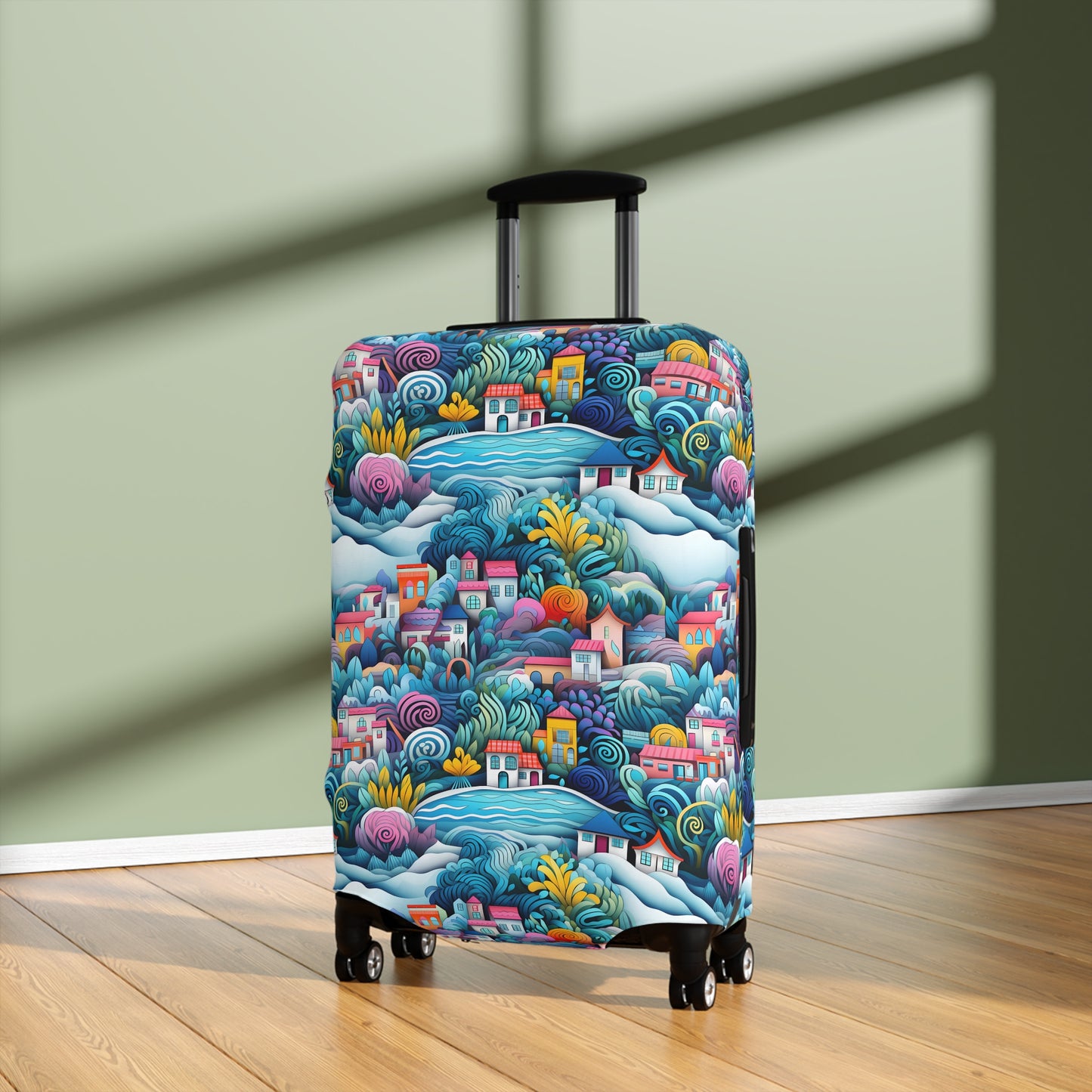 Coastal Charm Houses Inspired by South Carolina's Seaside  - Luggage Protector and Cover 3 Sizes