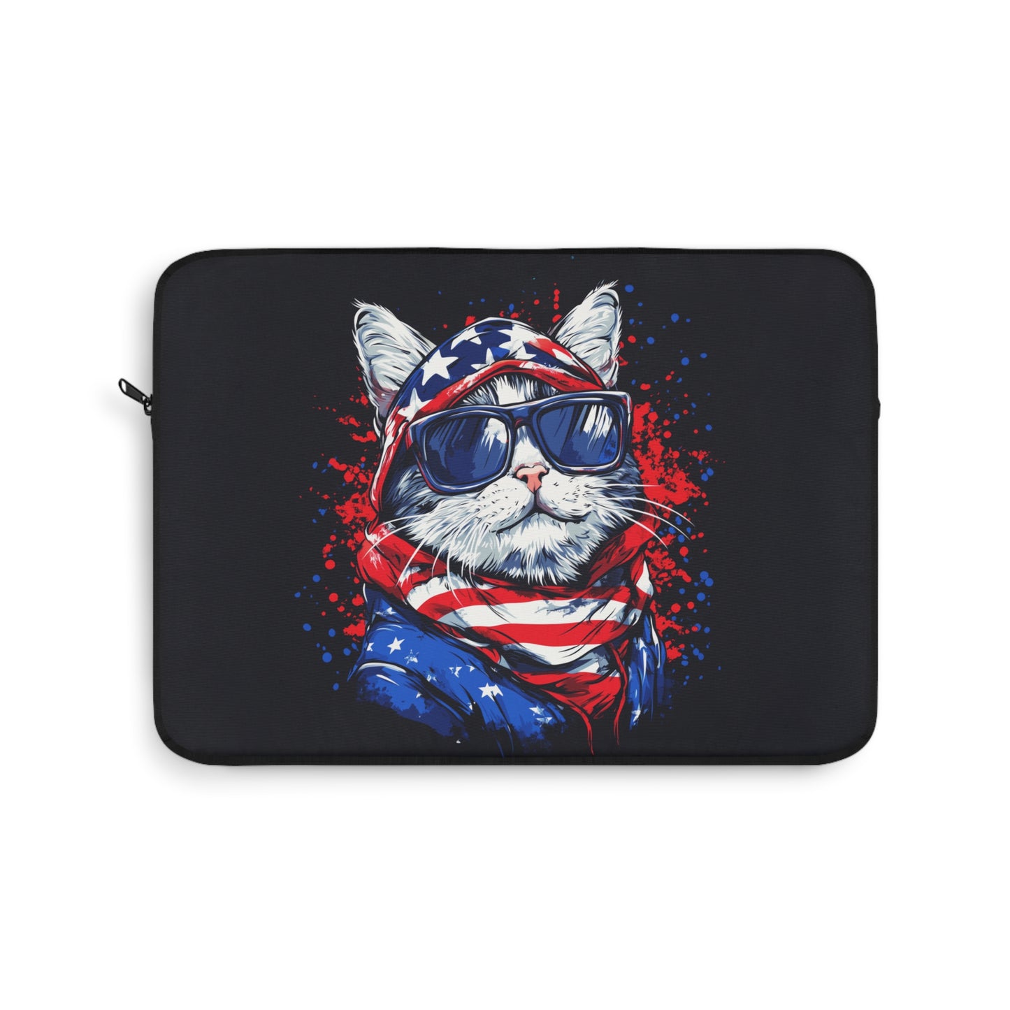 Patriotic Purr American Dream Cat Laptop or Ipad Protective Sleeve 3 Sizes Available