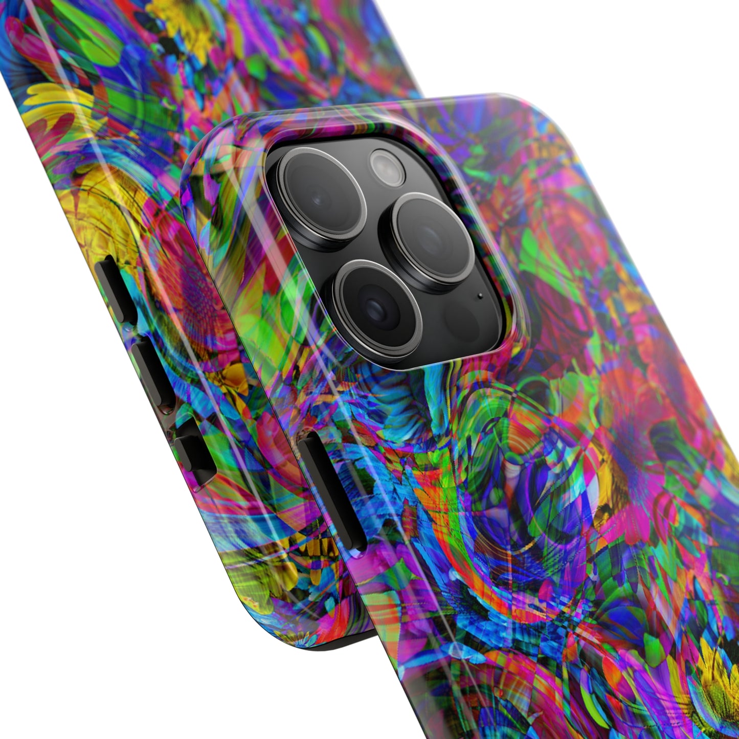 Rainbow Swirls Design Iphone Tough Phone Case