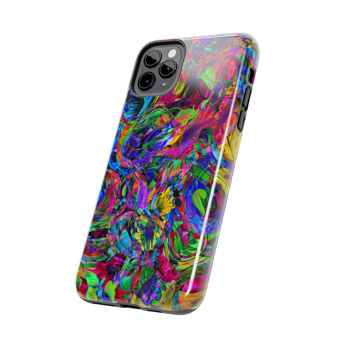 Rainbow Swirls Design Iphone Tough Phone Case