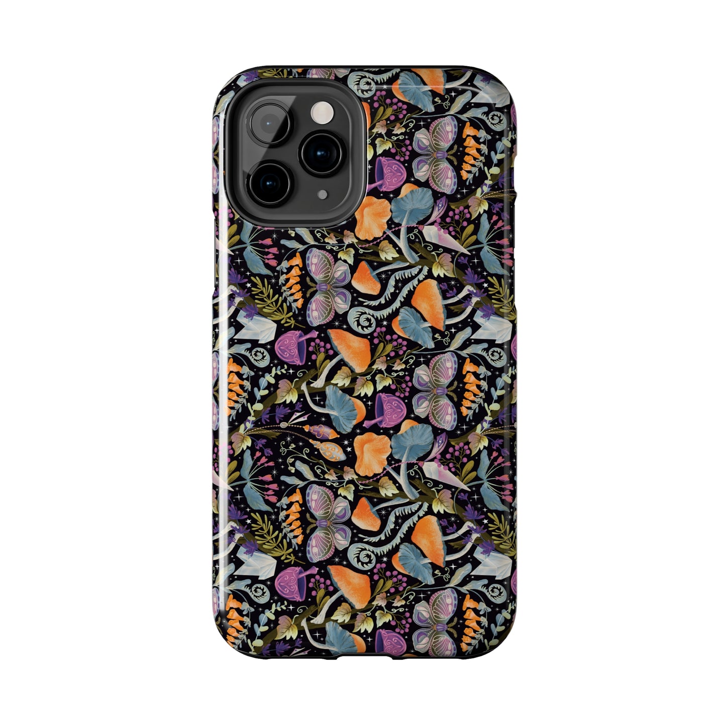 Whimsical Witches' Haven Mystical Garden of Mushrooms and Butterflies Iphone Tough Phone Case