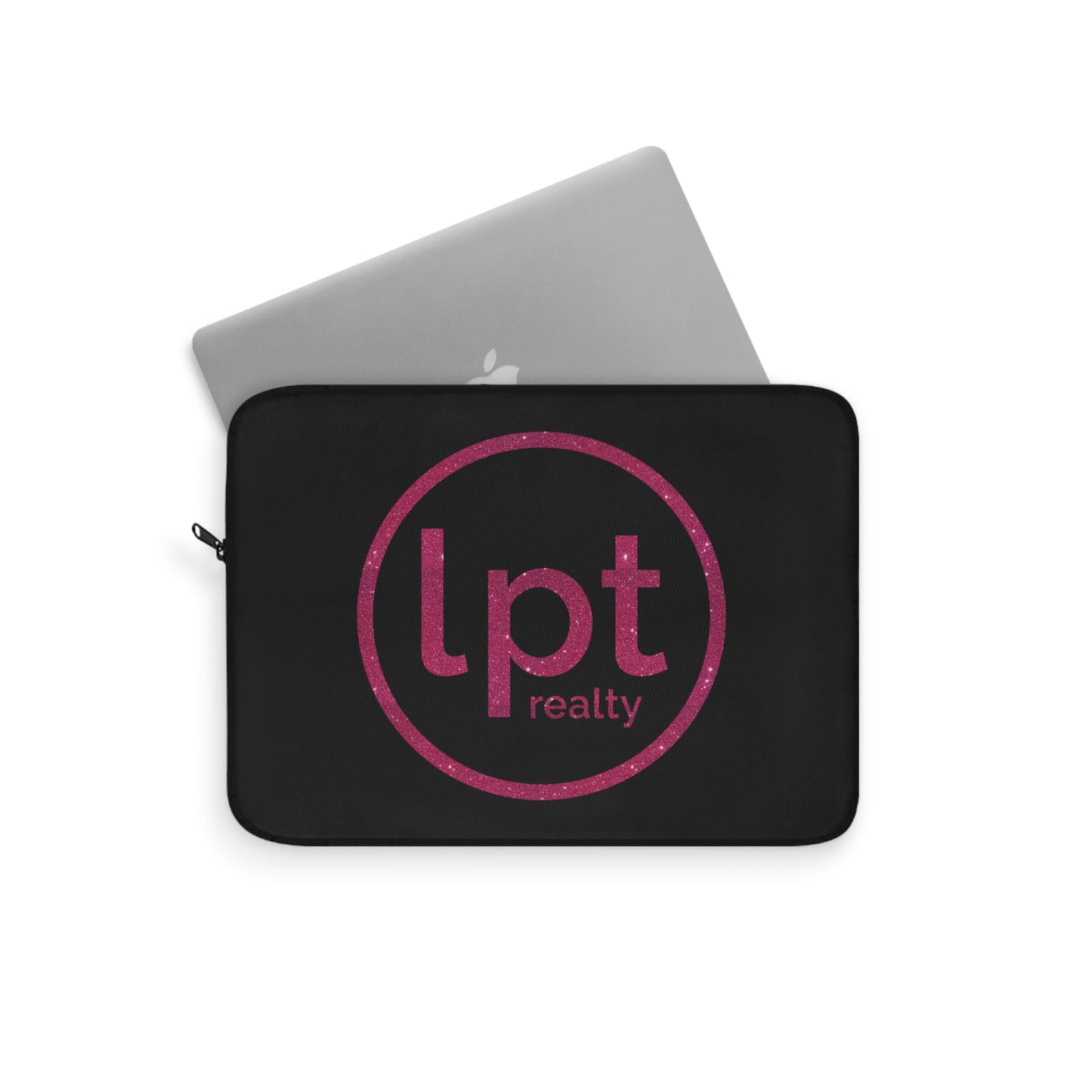 LPT Realty Logo in Pink Sparkle Laptop or Ipad Protective Sleeve 3 Sizes