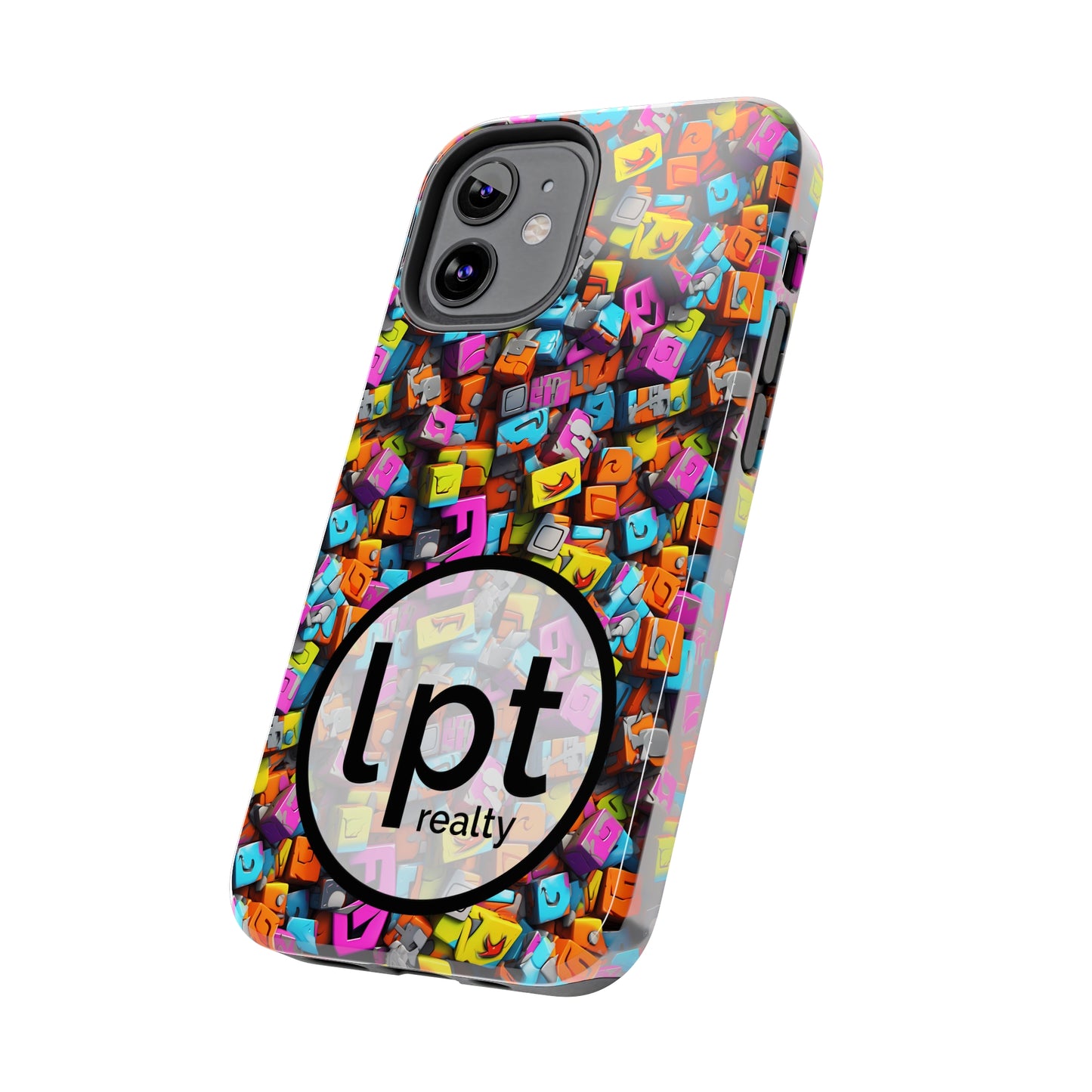 LPT Realty Logo -  3D Abstract Colorful Block Design Iphone Tough Phone Case