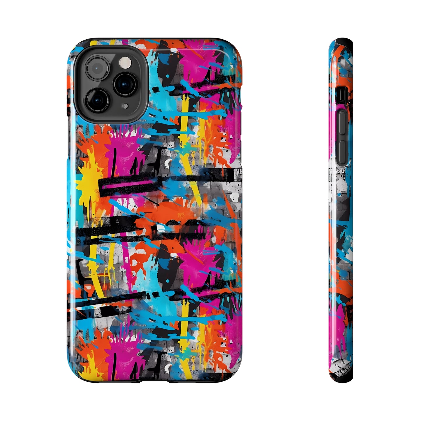 Rainbow Color Abstract Graffiti Design Iphone Tough Phone Case