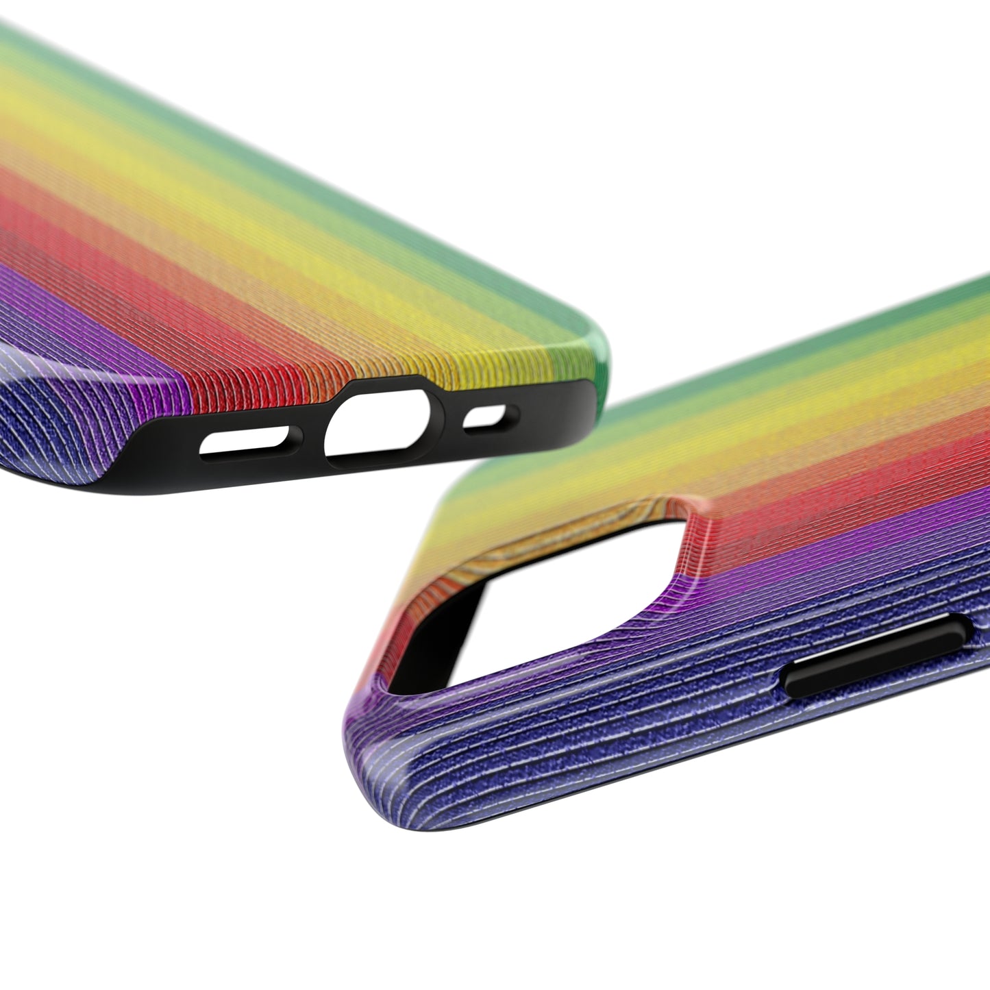 Rainbow Stripe Design Iphone Tough Phone Case