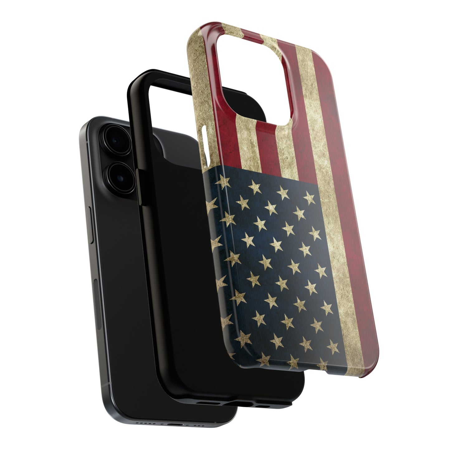 Rugged American Flag Iphone Tough Phone Case