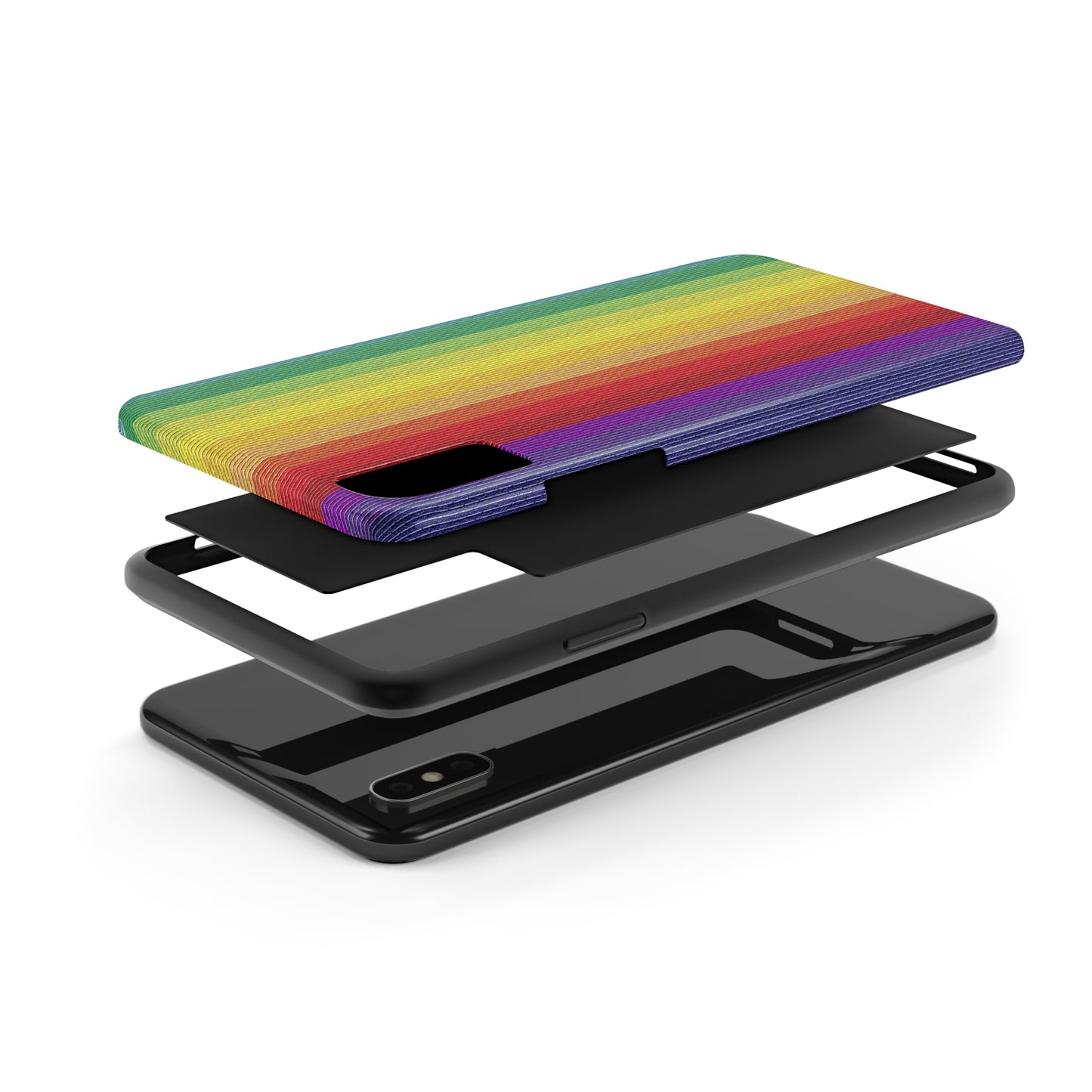 Rainbow Stripe Design Iphone Tough Phone Case