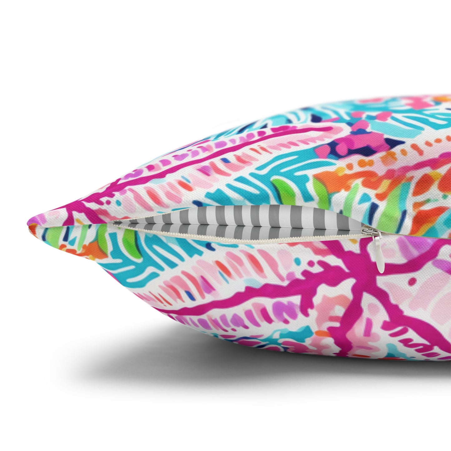 Oceanic Opulence: Vibrant Watercolor Starfish in a Sea of Color Spun Polyester Square Pillowcase 4 Sizes