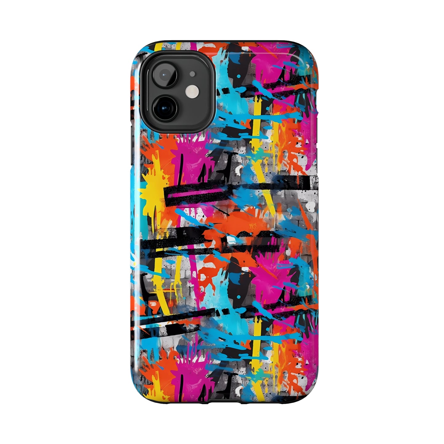 Rainbow Color Abstract Graffiti Design Iphone Tough Phone Case