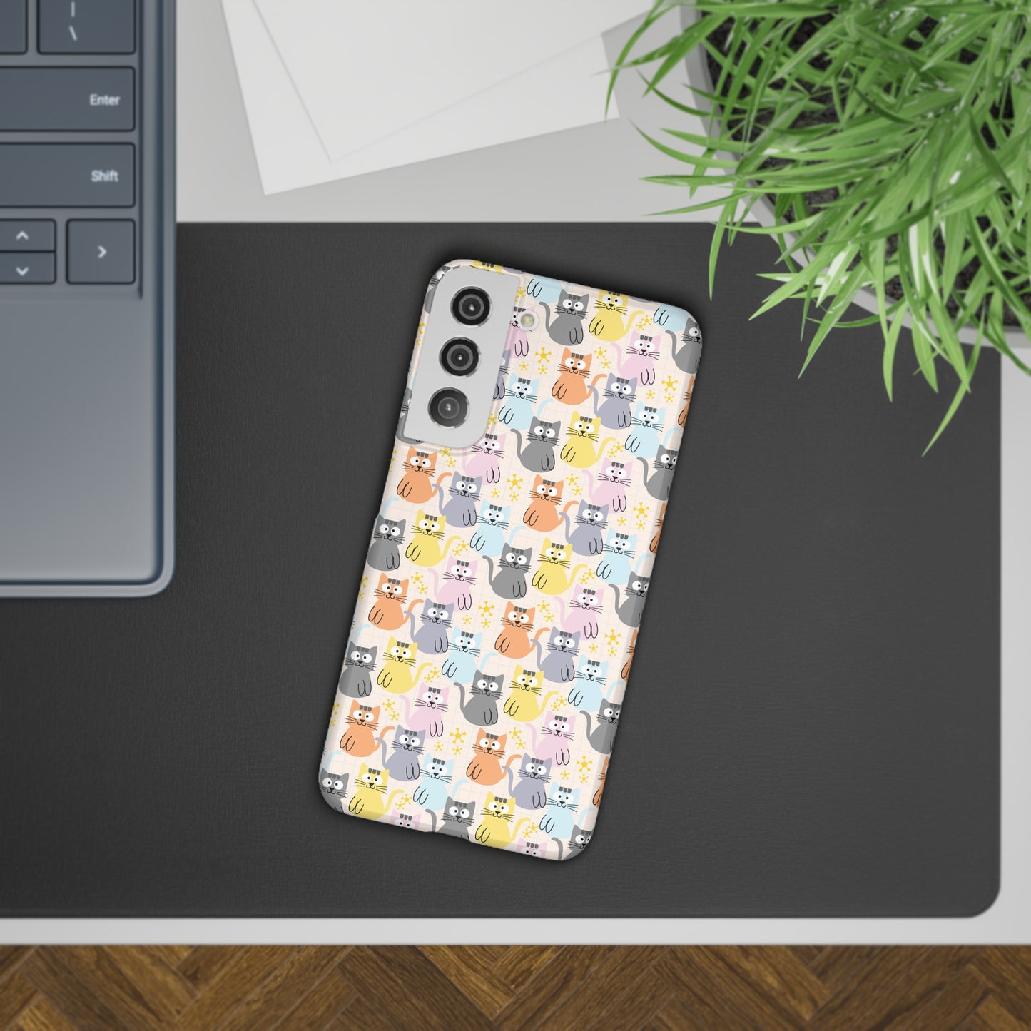 Adorable Cartoon Kitties: Pastel-Colored and Overflowing with Cuteness Samsung Slim Cases