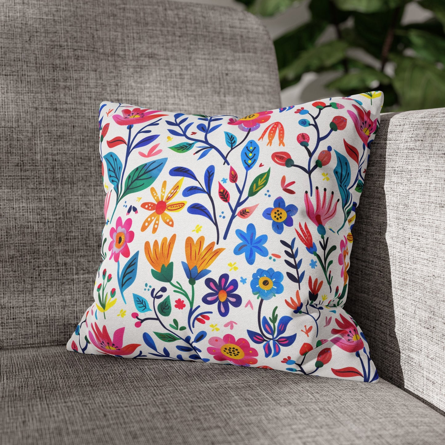 Blossoming Beauties: Charming Floral Blooms to Welcome Spring Spun Polyester Square Pillowcase 4 Sizes