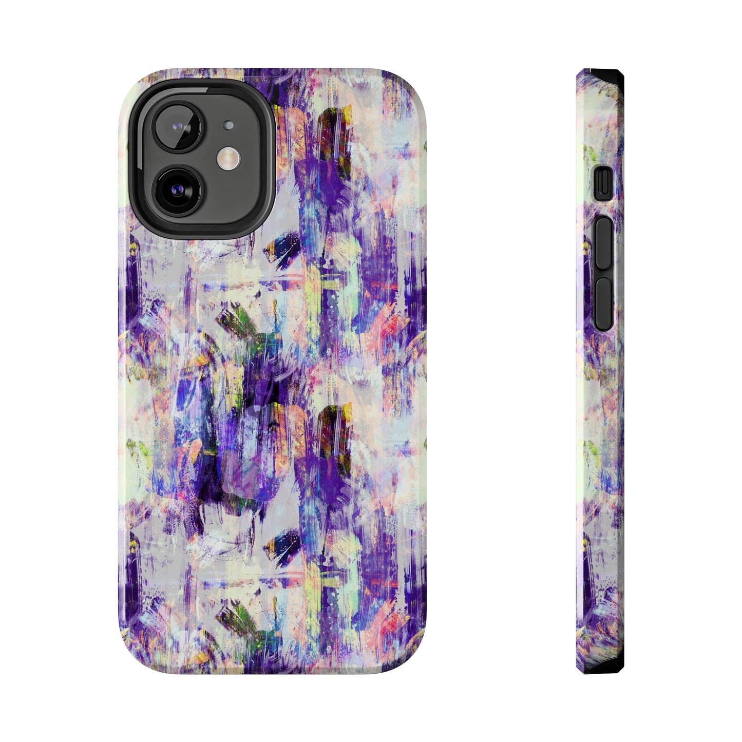 Purple Spring Painted Abstract Iphone Tough Phone Case