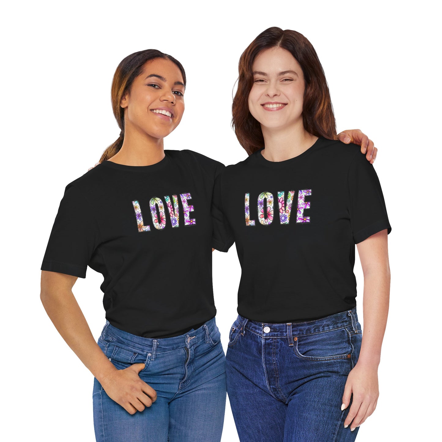 LOVE with Daisy Flowers - Short Sleeve T-Shirt XS-5XL