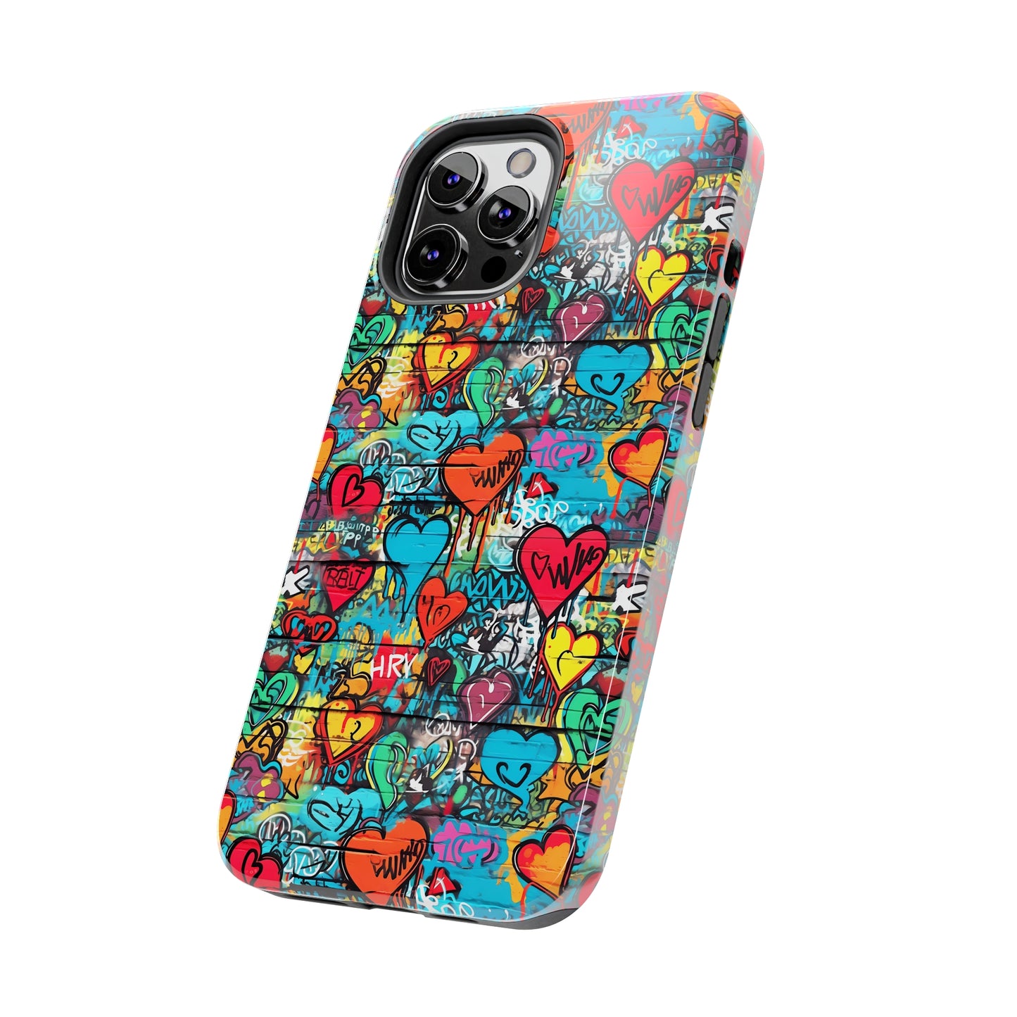 Street Art Graffiti Hearts Design Iphone Tough Phone Case