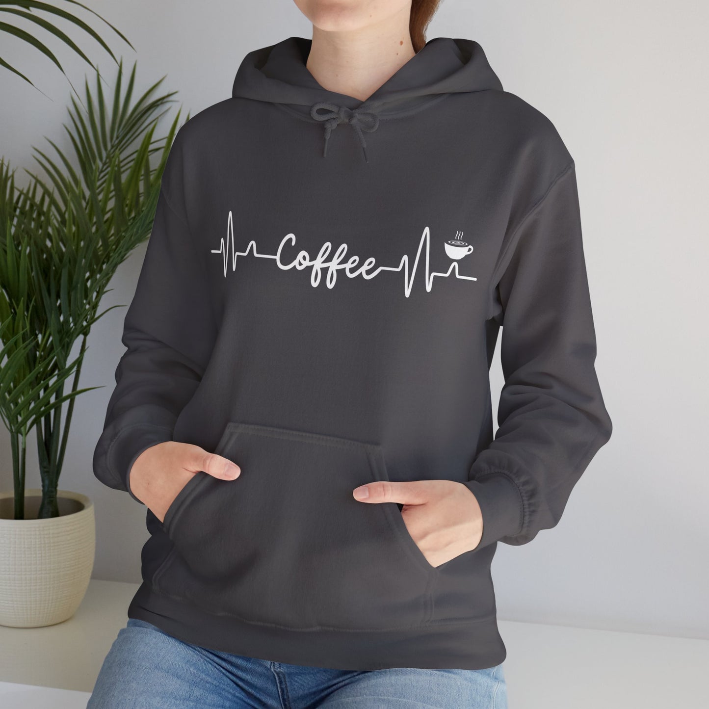 Heartbeat of Coffee - Hooded Sweatshirt S-5XL