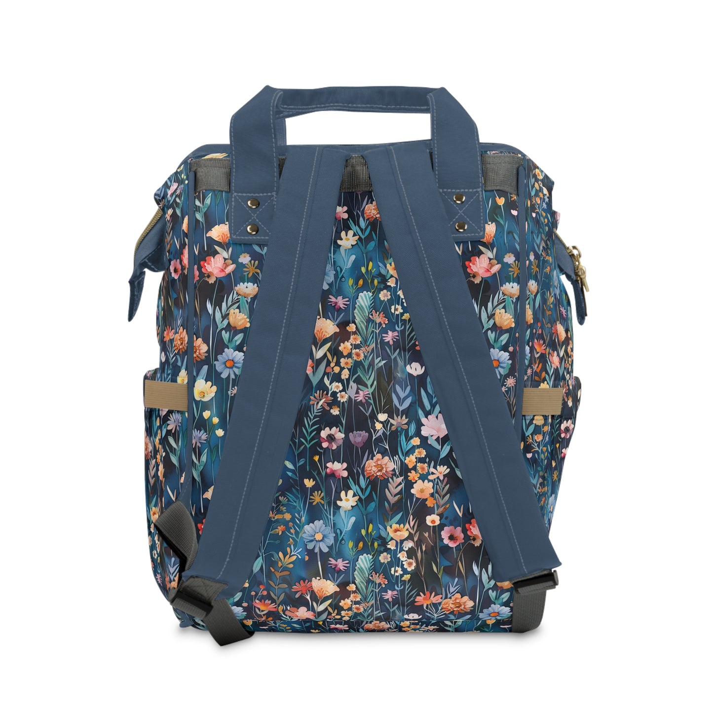 Whispers of Dusk: Delicate Flowers in a Twilight Meadow Multifunctional Diaper Backpack