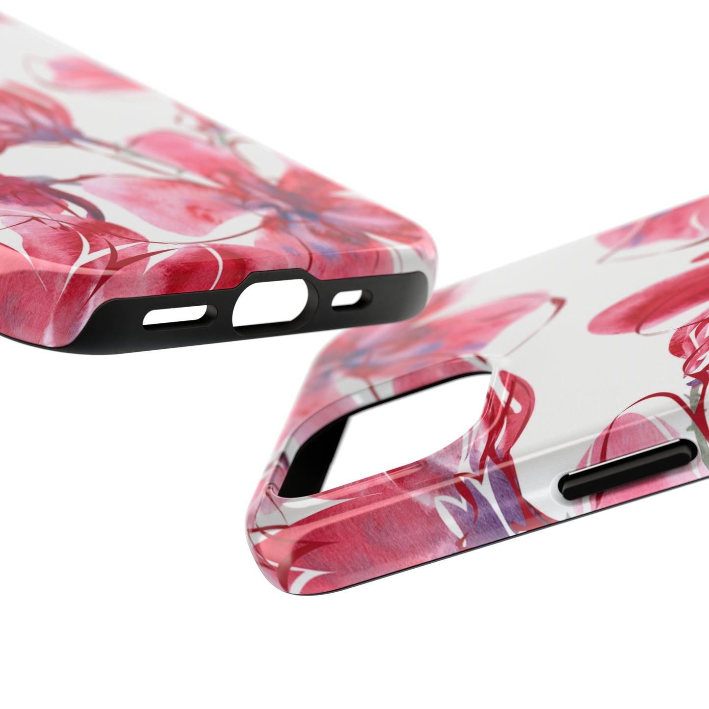 Large Pink Flower Iphone Tough Phone Case