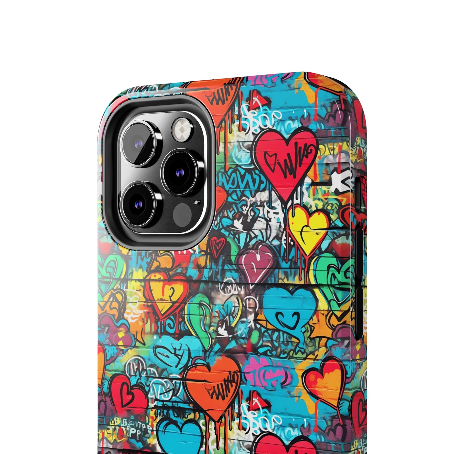 Street Art Graffiti Hearts Design Iphone Tough Phone Case