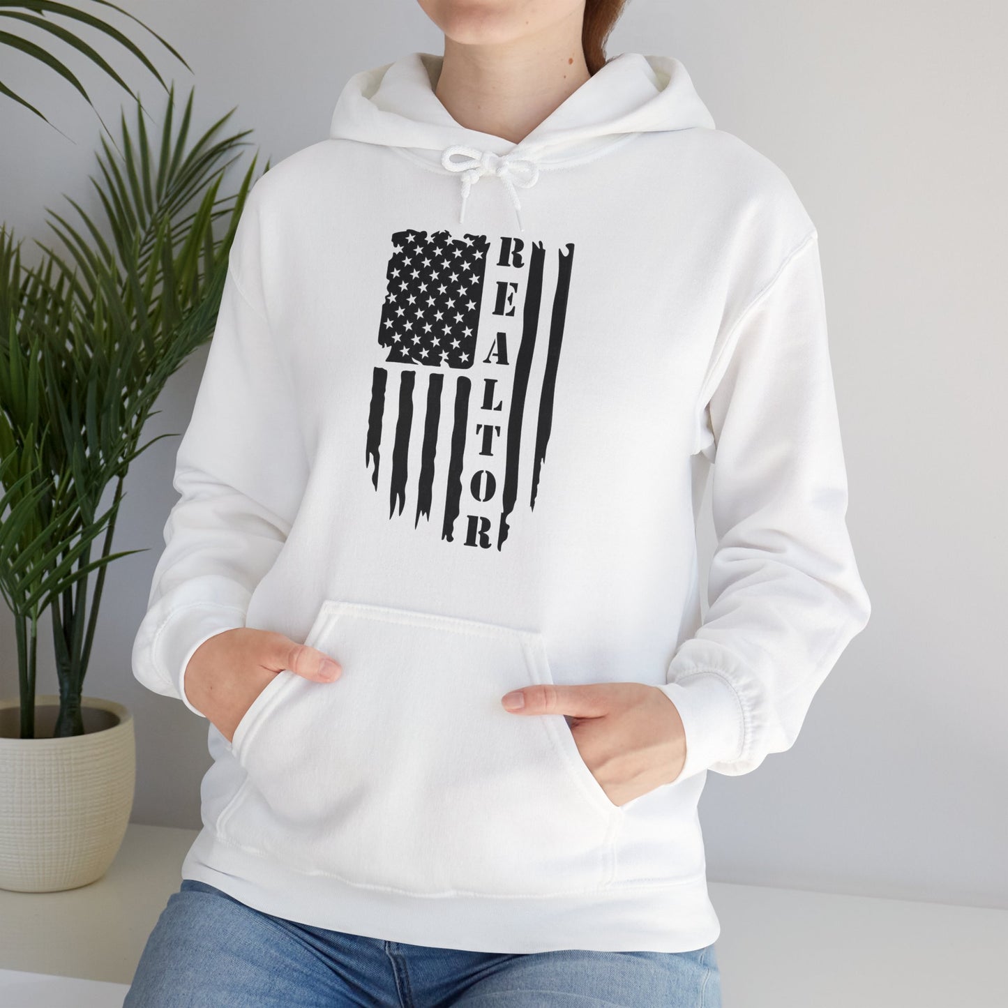 American Flag & Realtor - Hooded Sweatshirt S-5XL