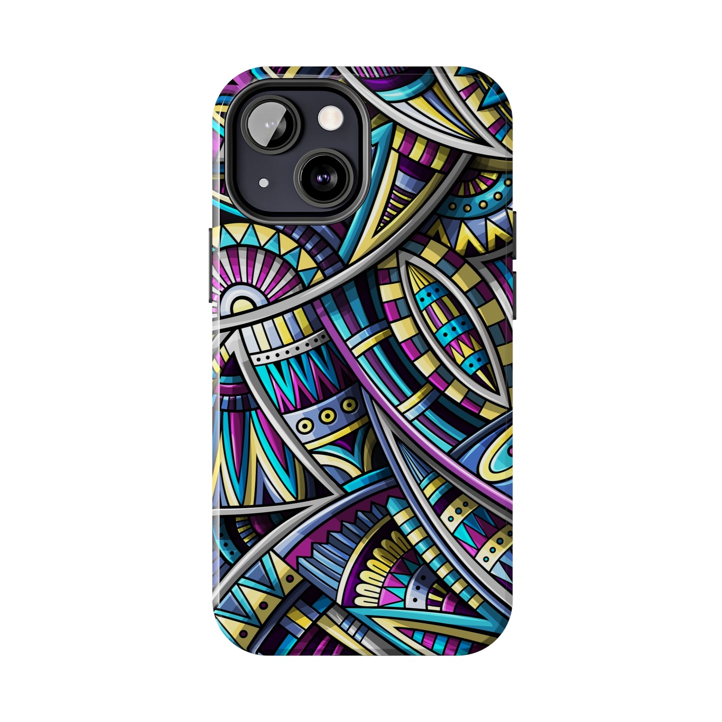 Tribal Colorful Abstract Design Iphone Tough Phone Case